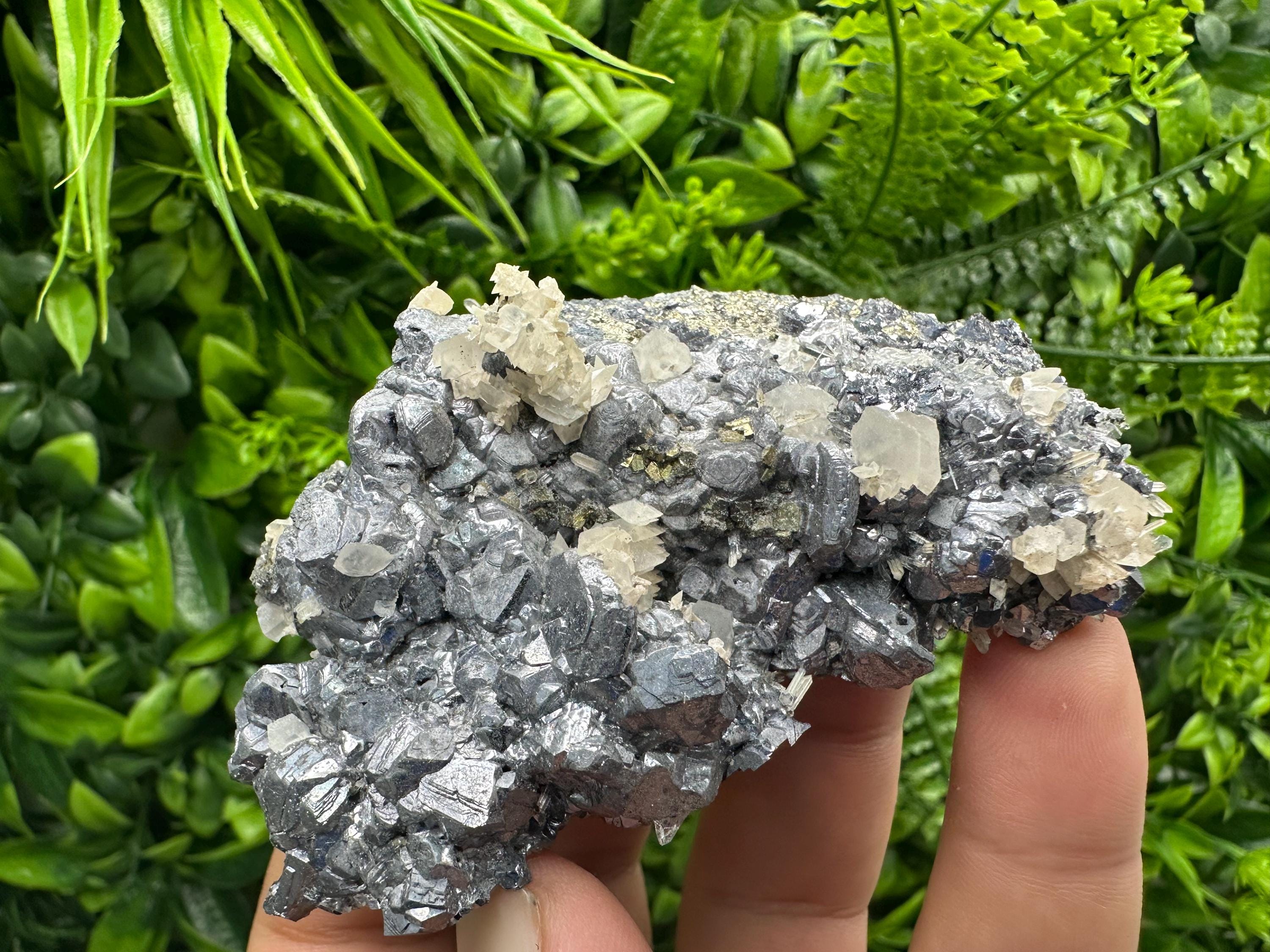 Galena Spinel with Quartz Calcite, Borieva Bulgaria Mineral Specimen