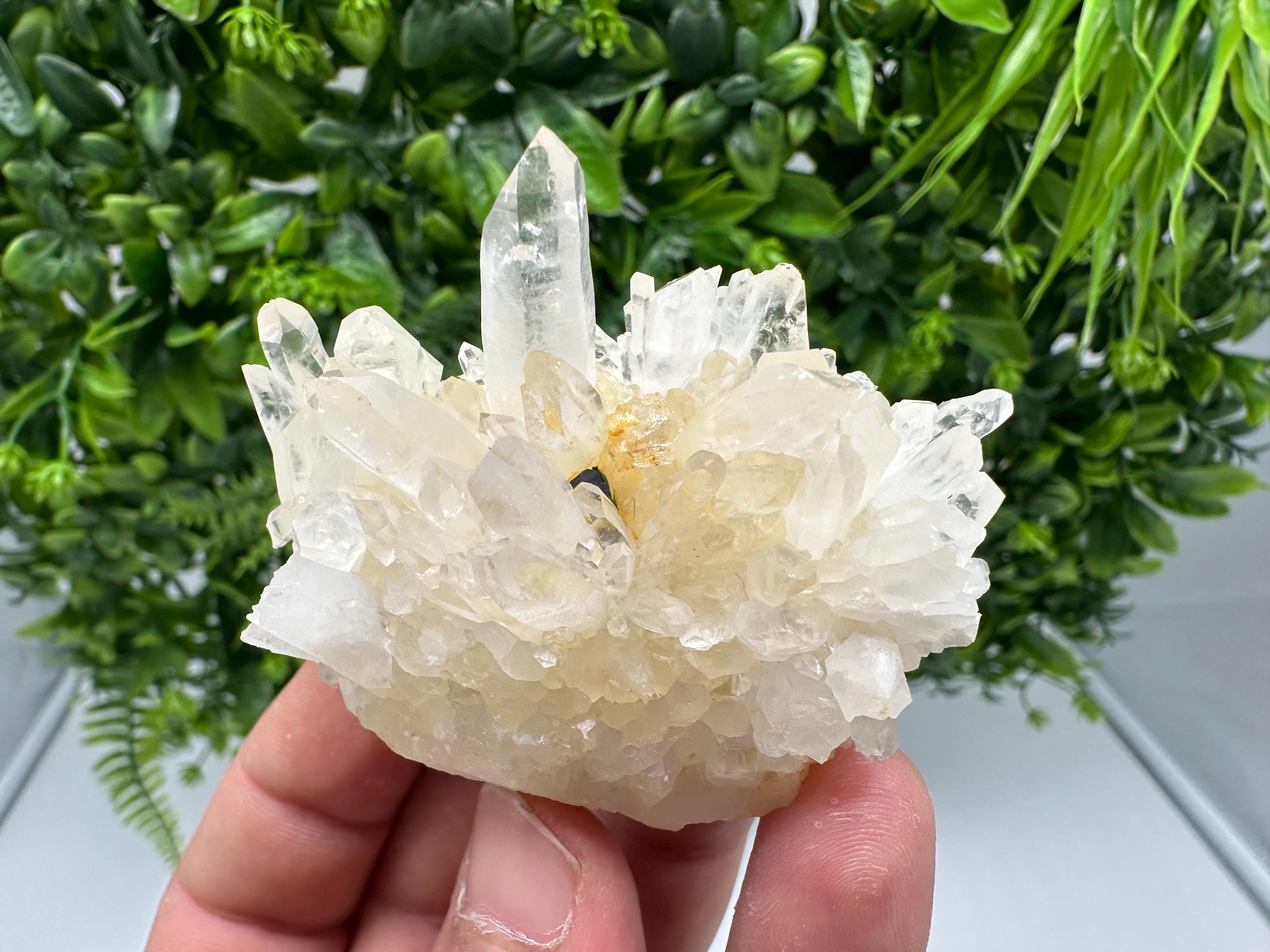 Quartz Limonite Mineral Specimen, Iron Oxide Stone Decor