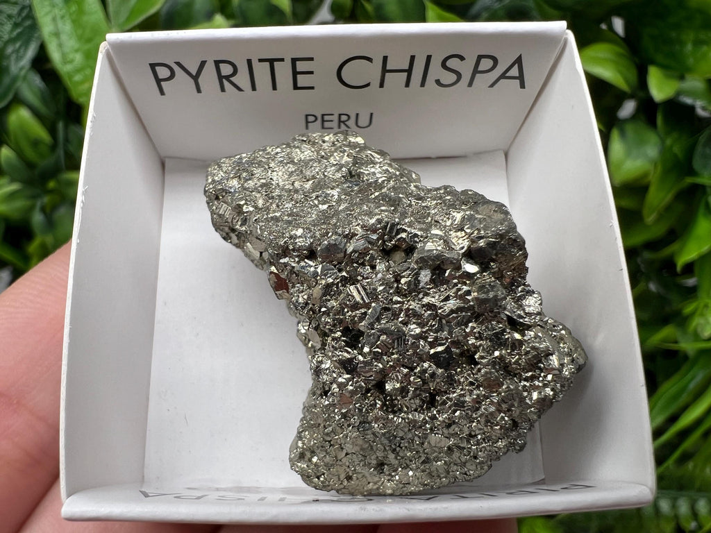 Peruvian Pyrite Cube: Natural Gold Mineral Specimen, Home Decor (3.5/3.5cm