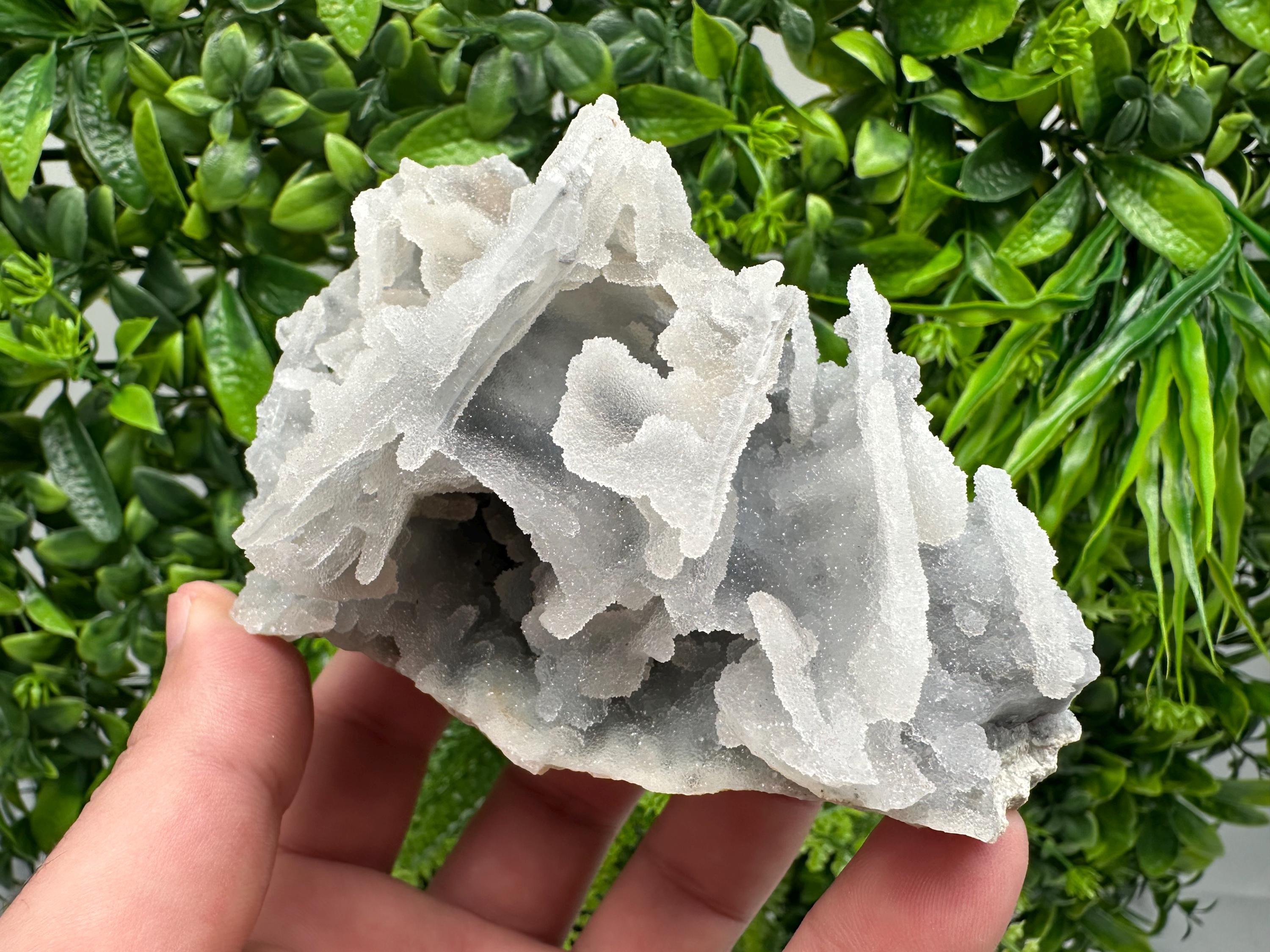 Blue Chalcedony Quartz with Chlorite Inclusions, Krushev Dol Mine