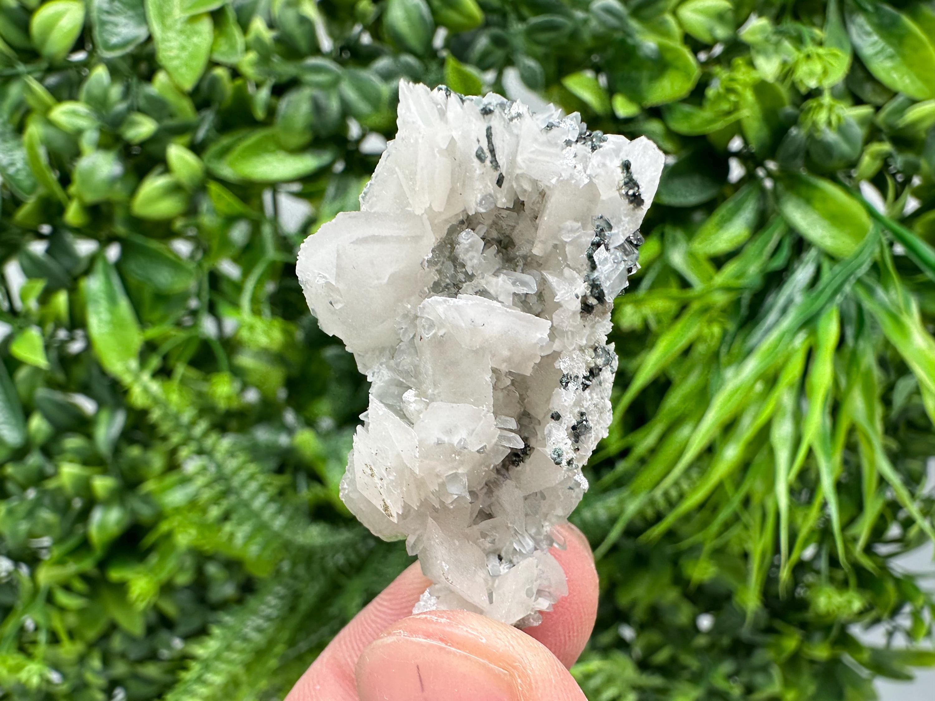 Quartz Calcite on Chlorite Matrix, Borieva Mine Mineral Specimen