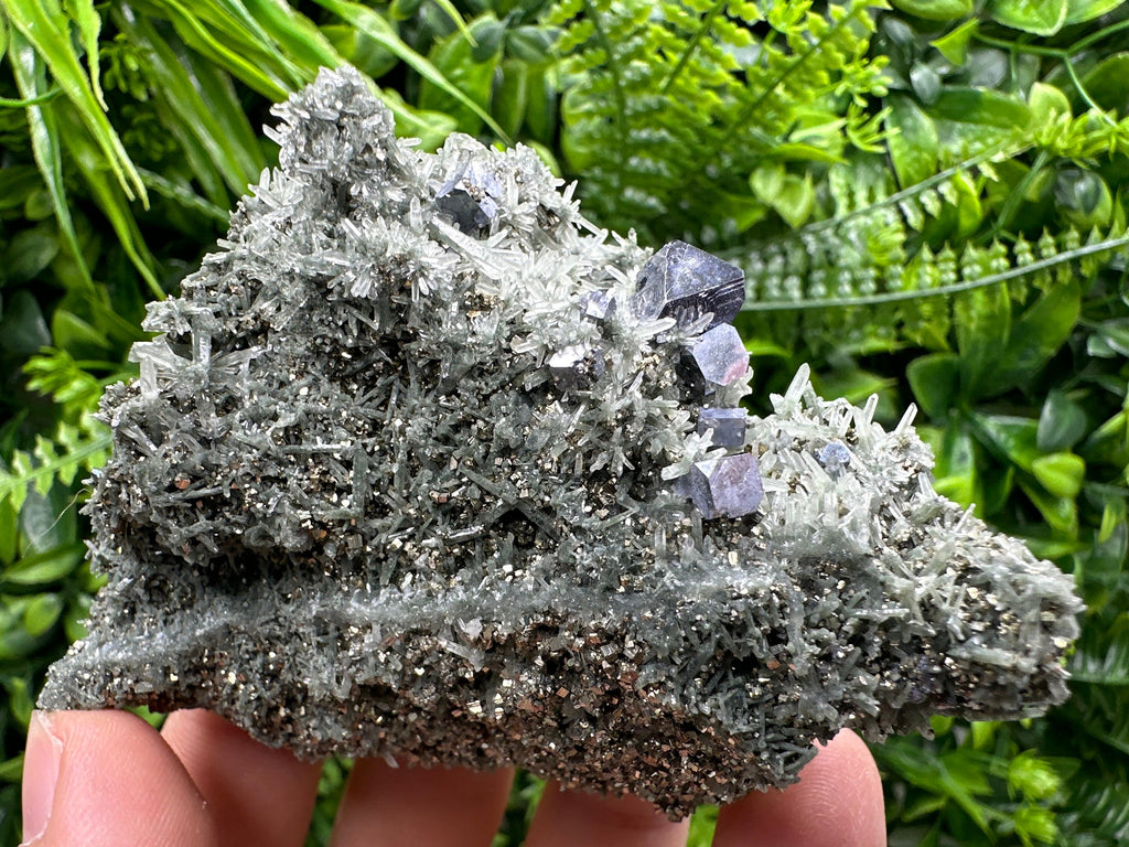 Galena Pyrite on Quartz, Bulgaria Mineral Decor Stone