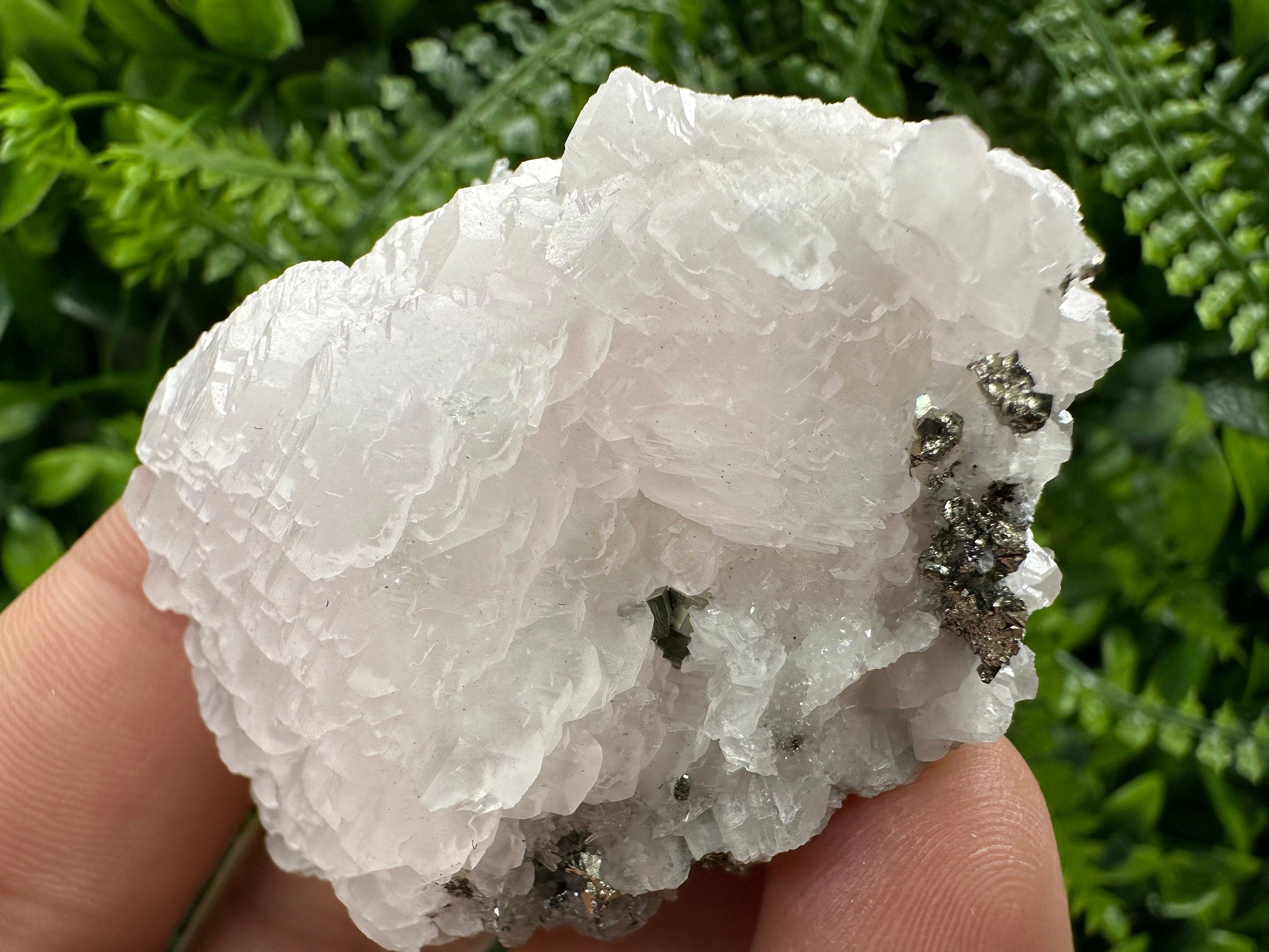 UV Fluorescent Calcite, Sphalerite, and Quartz Crystal - Bulgaria Mineral Specimen