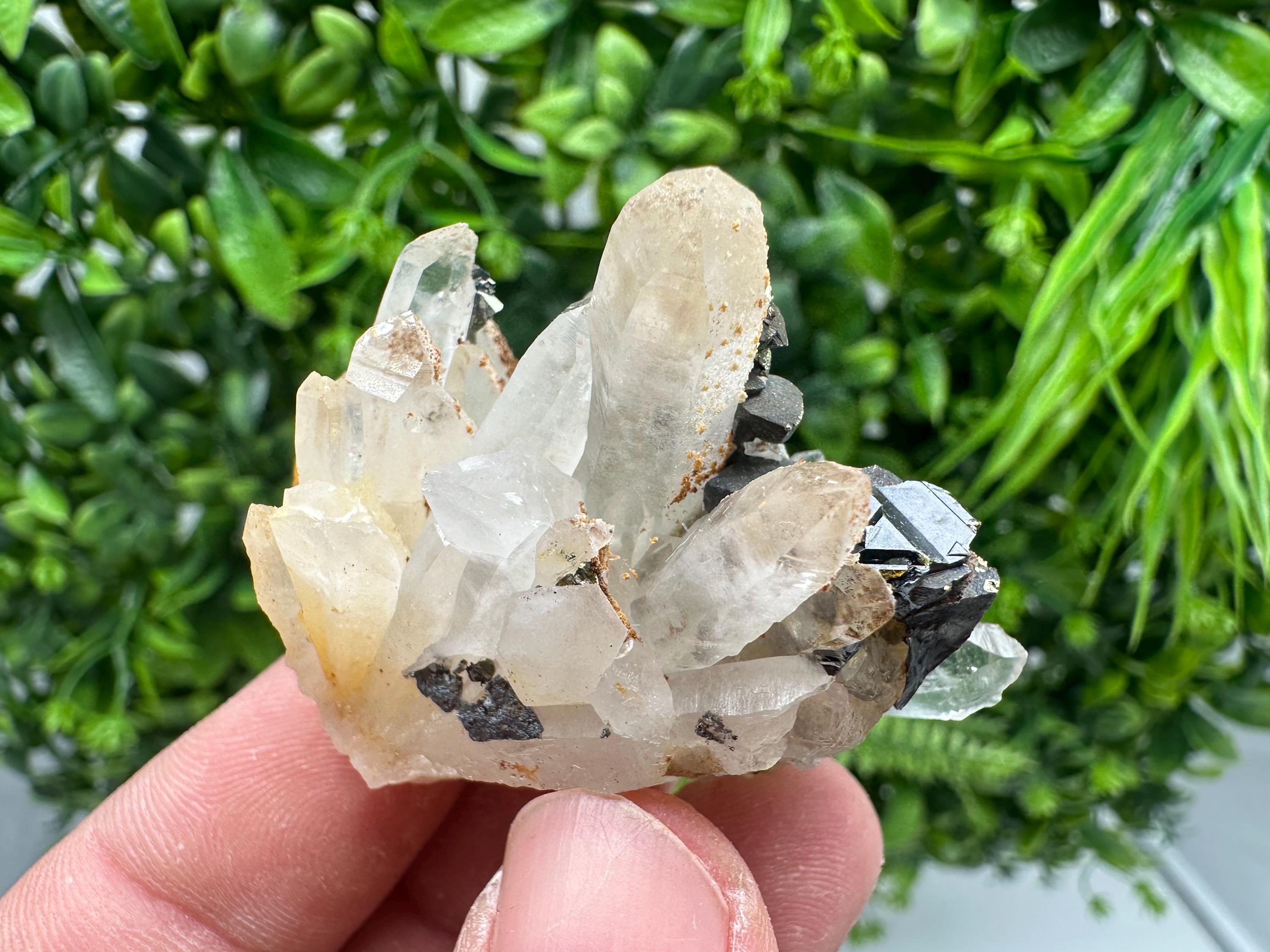 Transparent Quartz whit Siderite 9th September mine Bulgaria natural minerals souvenir crystal stone gift minerals collection rock