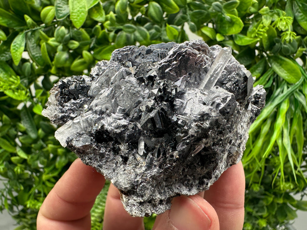 Amazing Galena spinel law on Quartz whit Siderite,from Krushev dol mine,Bulgaria,natural,collection mineral specimen,home decor crystal,souv