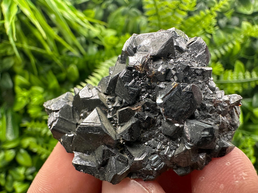 Rare Black Sphalerite Cluster, Shiny Home Decor Stone