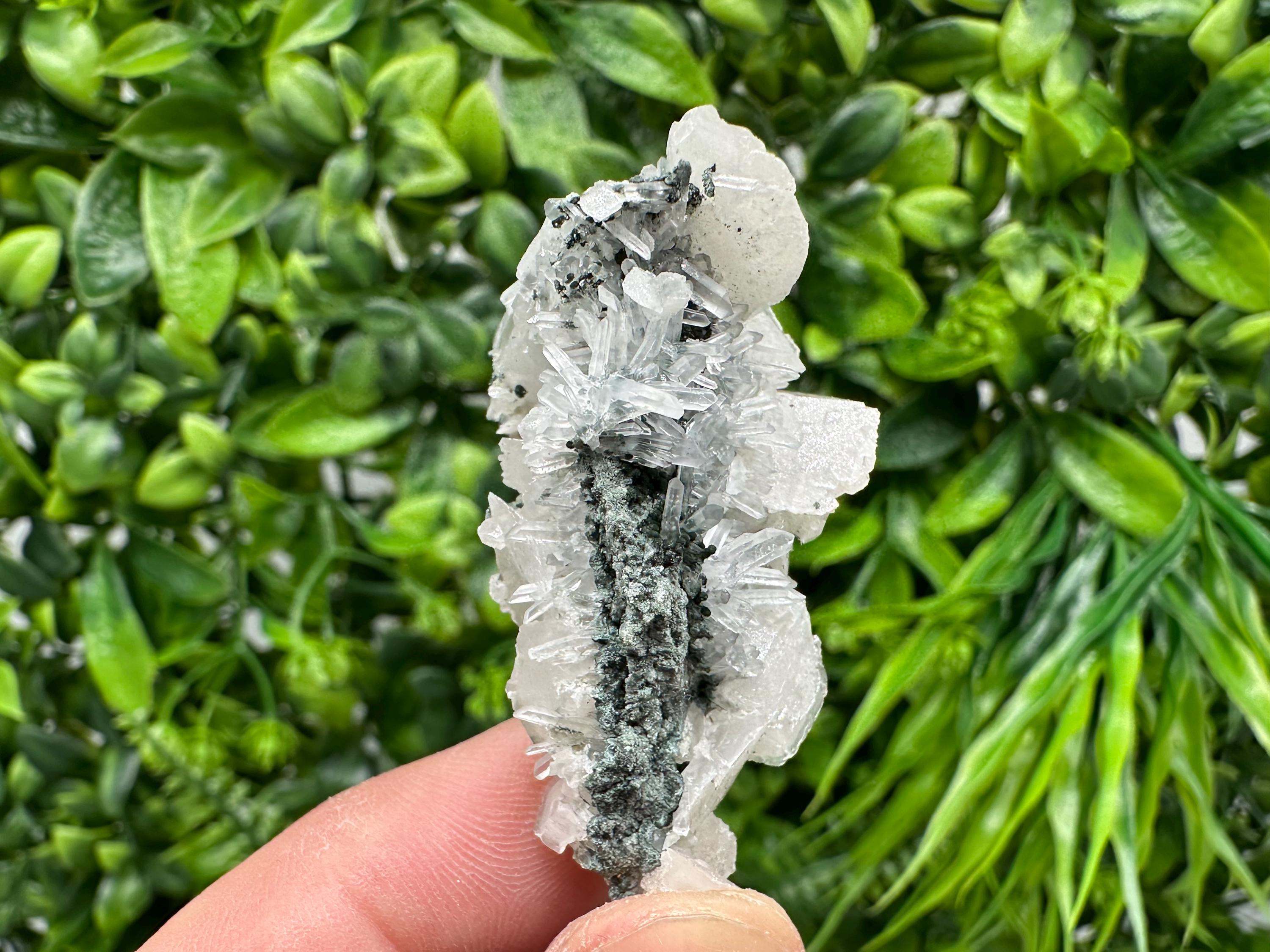 Quartz Calcite on Chlorite Matrix, Borieva Mine Mineral Specimen