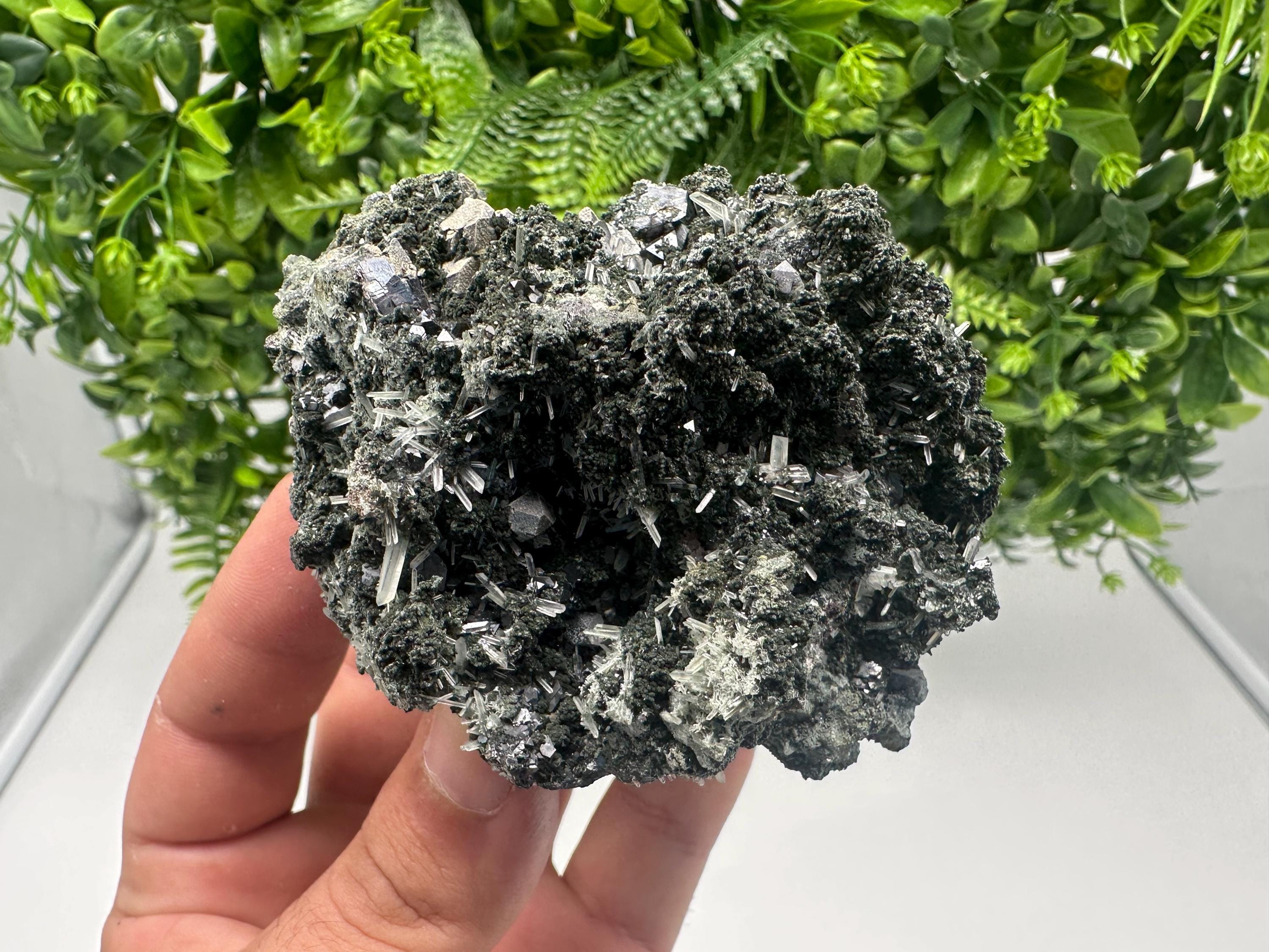 Wonderful Quartz white Chlorite and Calcite from Borieva mine,Bulgaria,natural,collection mineral specimen,home decor stone,collectible's