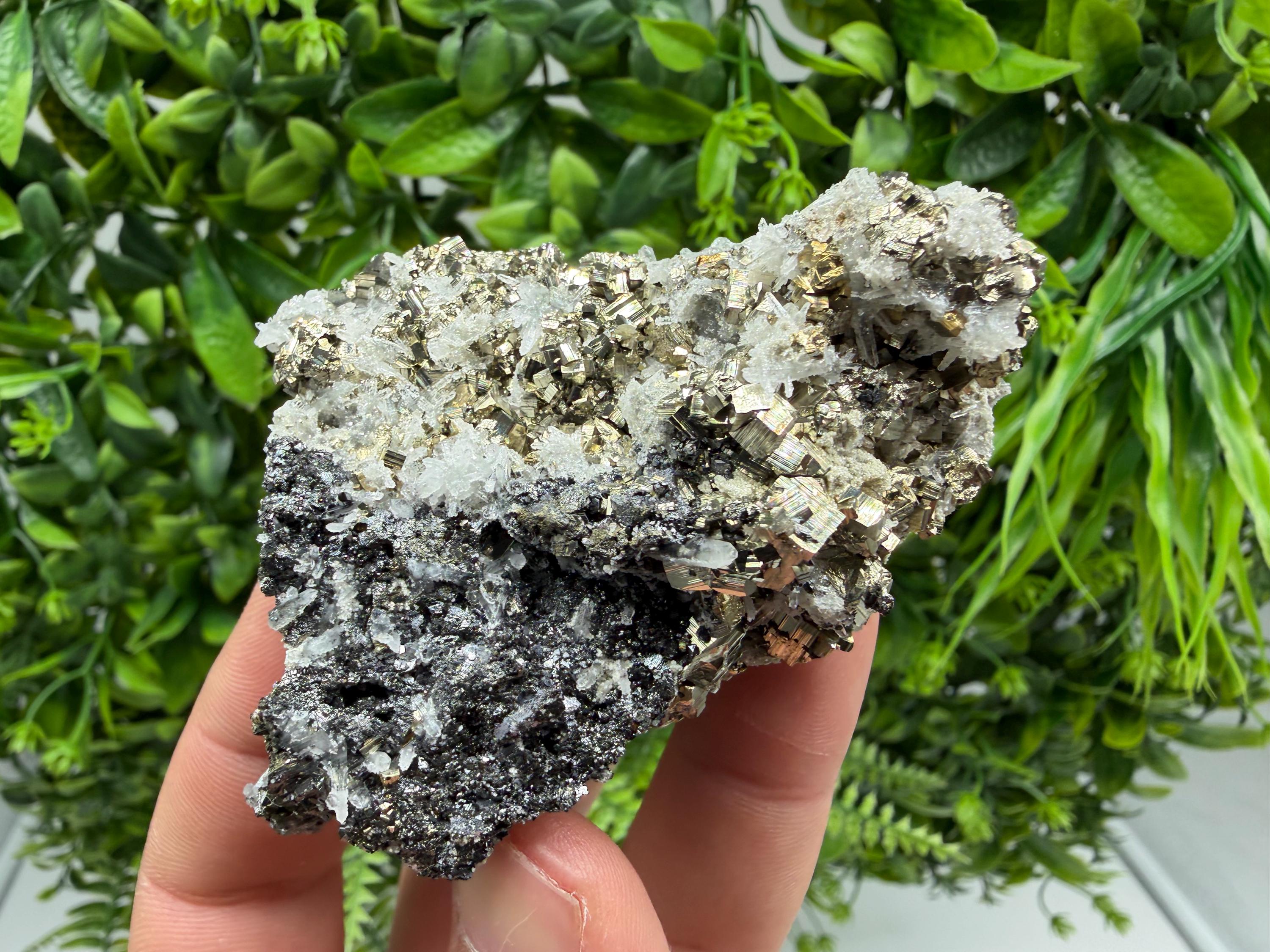 Pyrite Sphalerite Quartz  Mineral Specimen, Krushev dol Mine