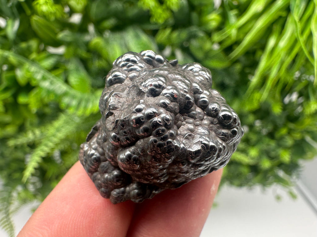 Botryoidal Black Hematite Specimen: Moroccan Crystal for Reiki Chakra