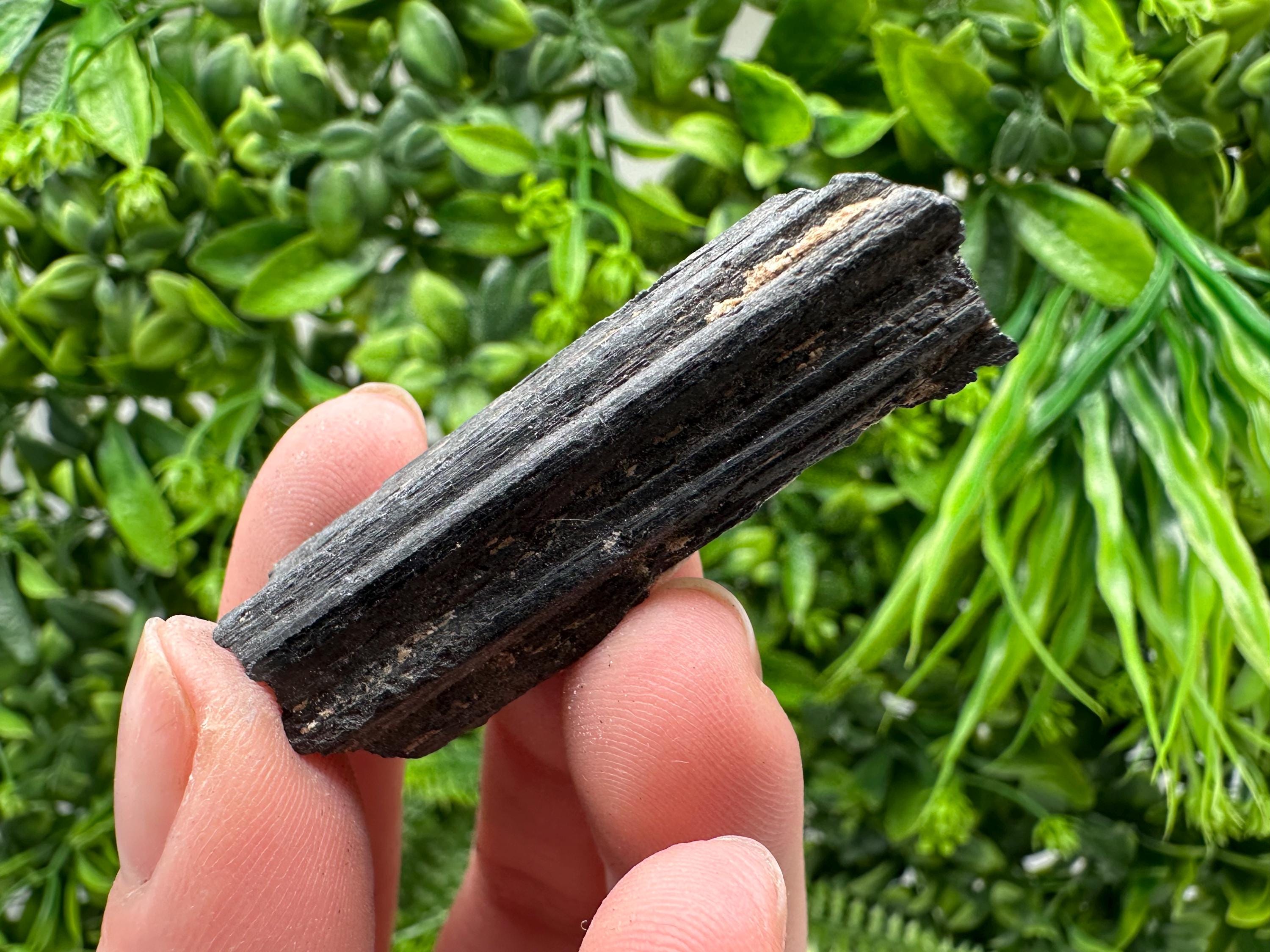 Natural Black Tourmaline Crystal – Raw Protective Stone, Healing Crystal, Grounding Mineral Gift