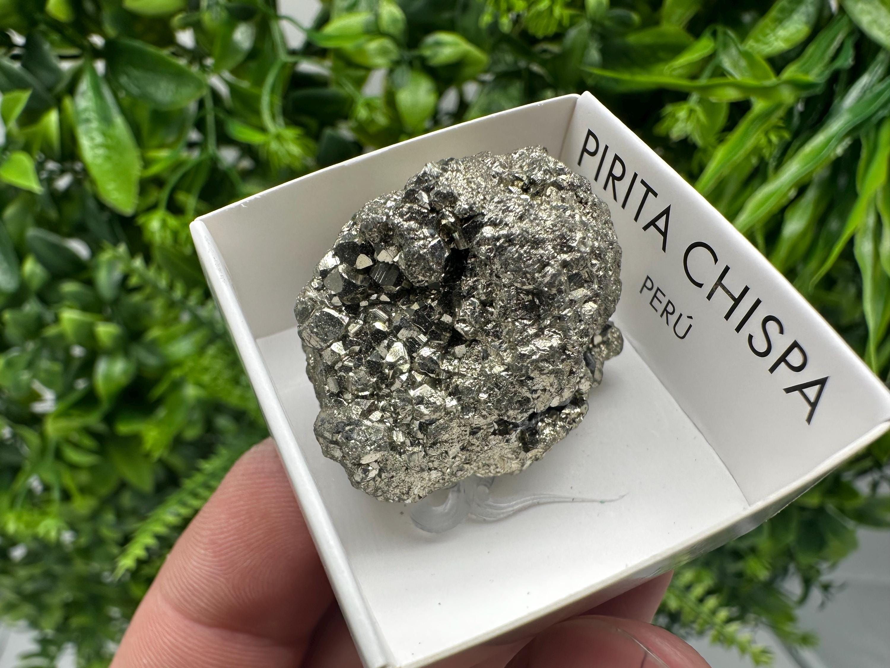 Peruvian Pyrite Cube, Natural Shiny Mineral Specimen, Home Decor Stone