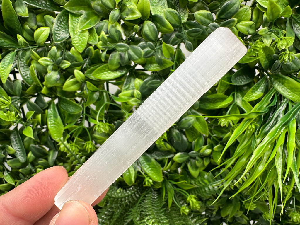 Raw Selenite Wand: Crystal Charging Stick, Healing Crystals