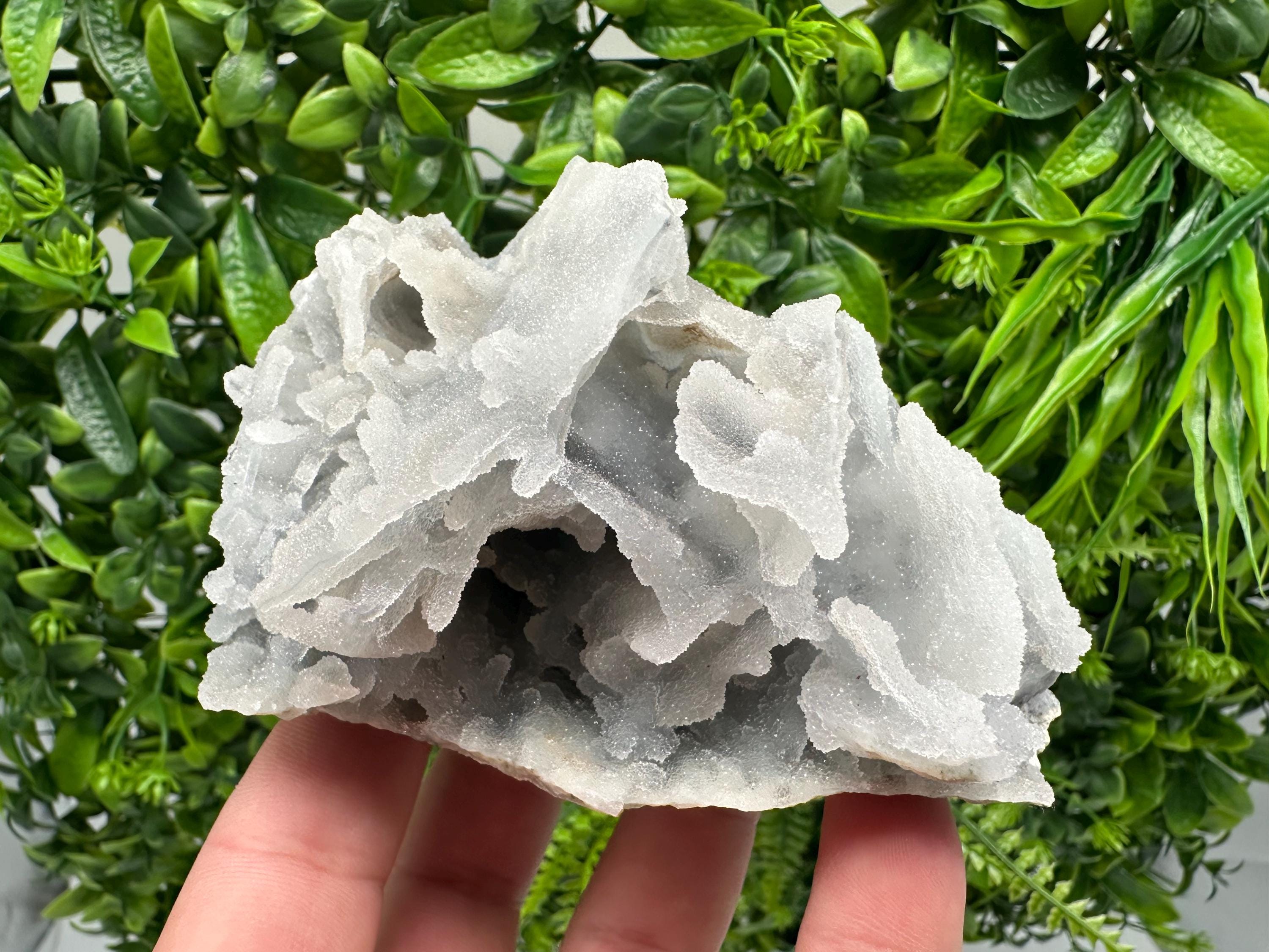 Blue Chalcedony Quartz with Chlorite Inclusions, Krushev Dol Mine
