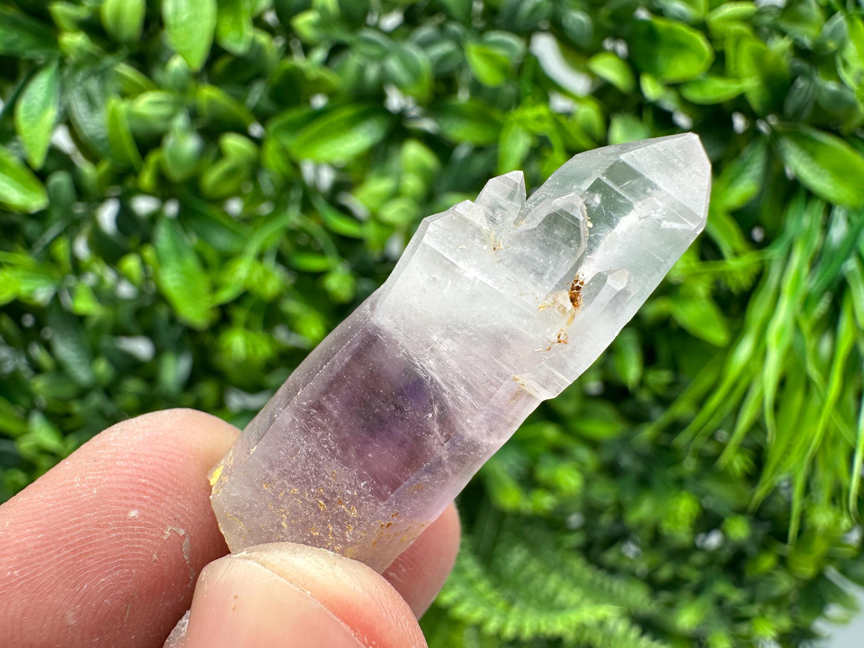 Amethyst Phantom Crystal with Cerussite - Madjarovo Mine, Bulgaria