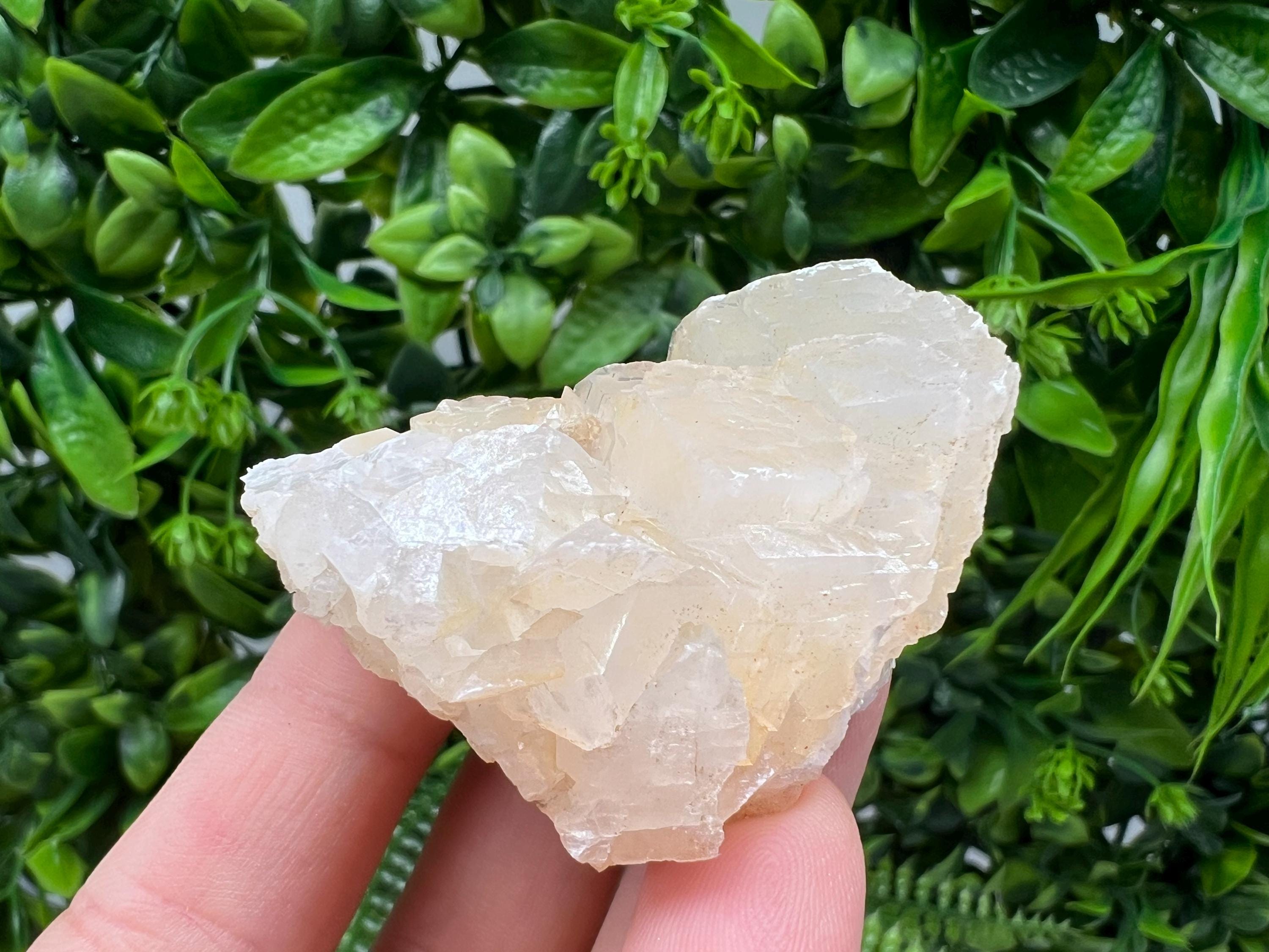 Quartz Crystal with Calcite and Chlorite: Borieva Mine, Bulgaria