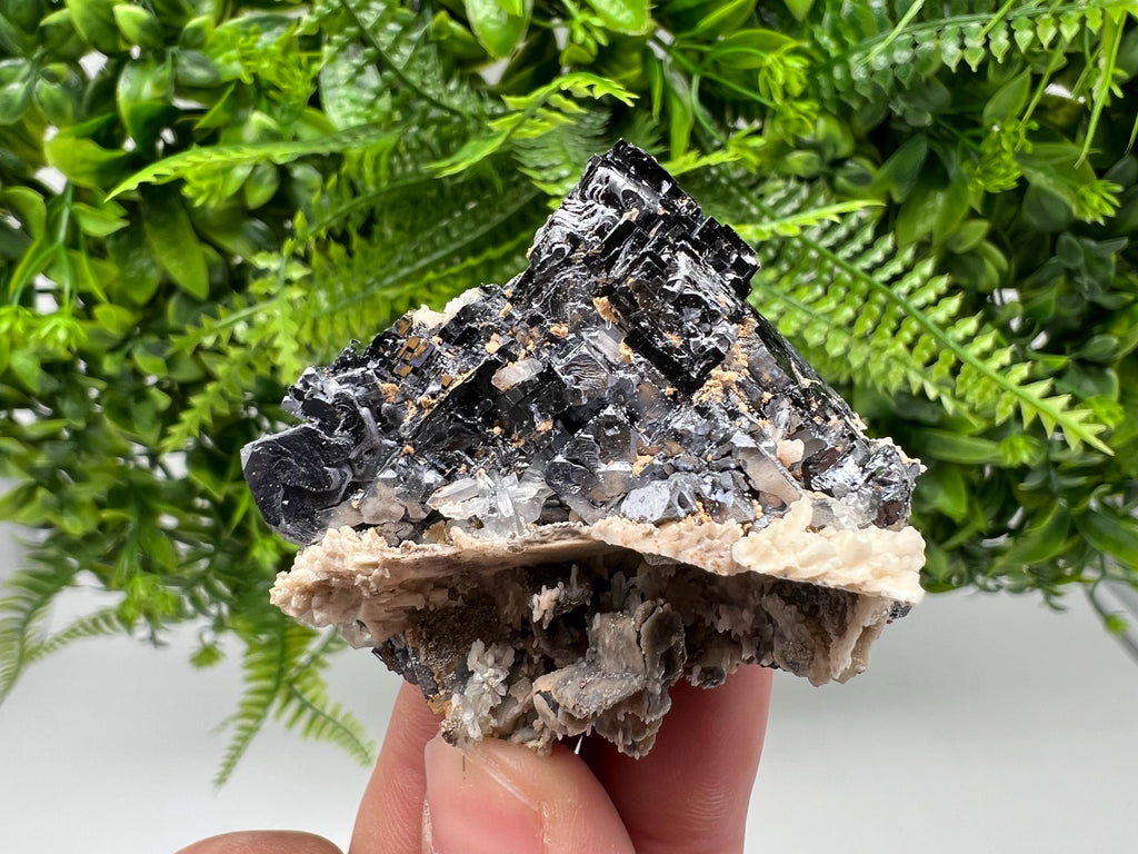 Aesthetic Natural shiny Galena whit Siderite and Quartz from 9 th September mine,Bulgaria,collection specimen,rare galena,Galena cluster