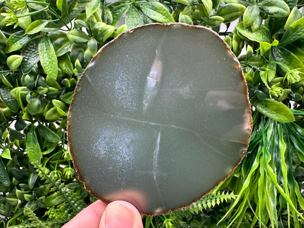 Polished Agate Slice: Spiritual Healing Crystal Coaster (9/10 cm)