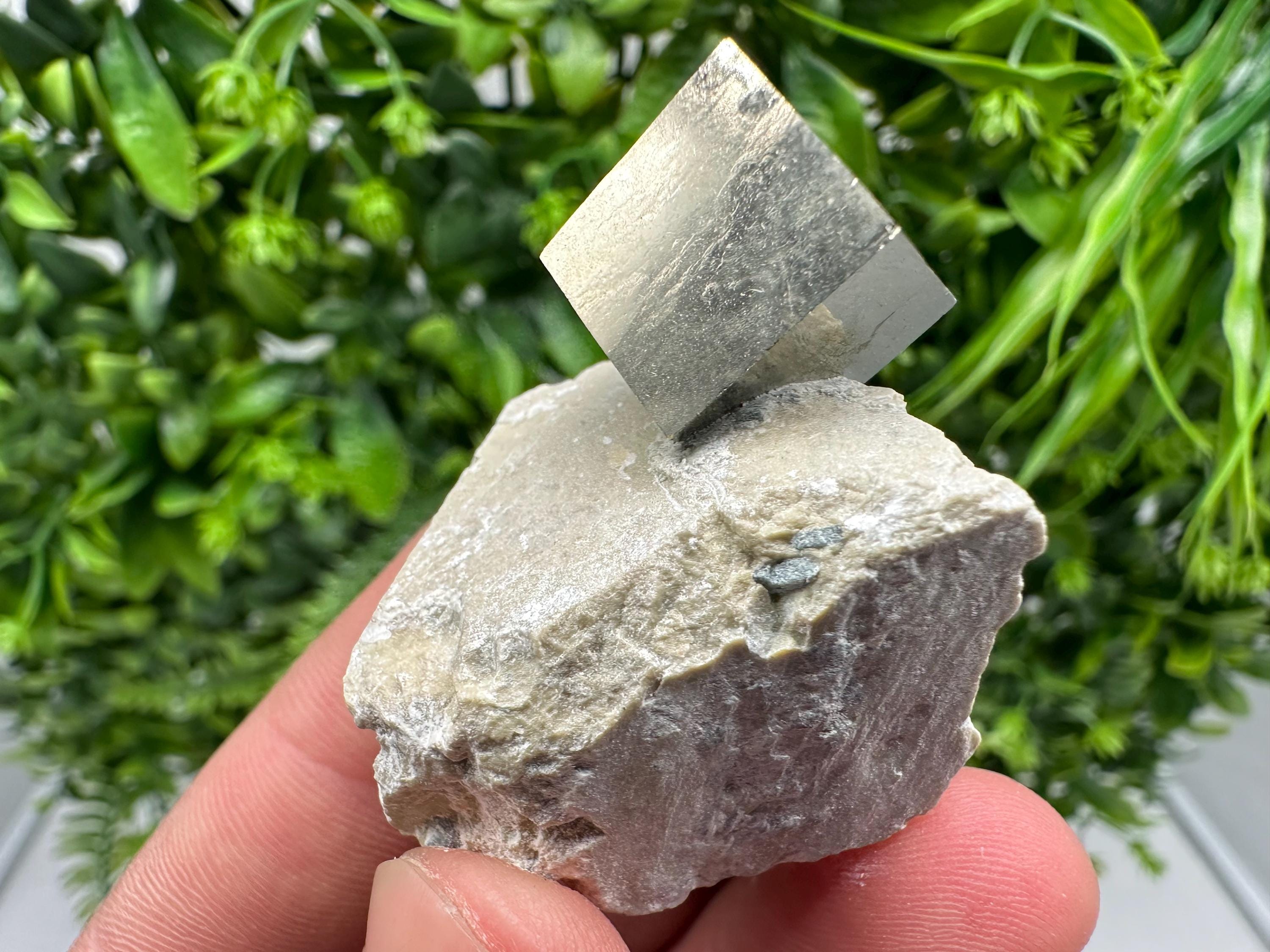 Large Pyrite Cube on Matrix, Navajun Spain, Home Decor Stone