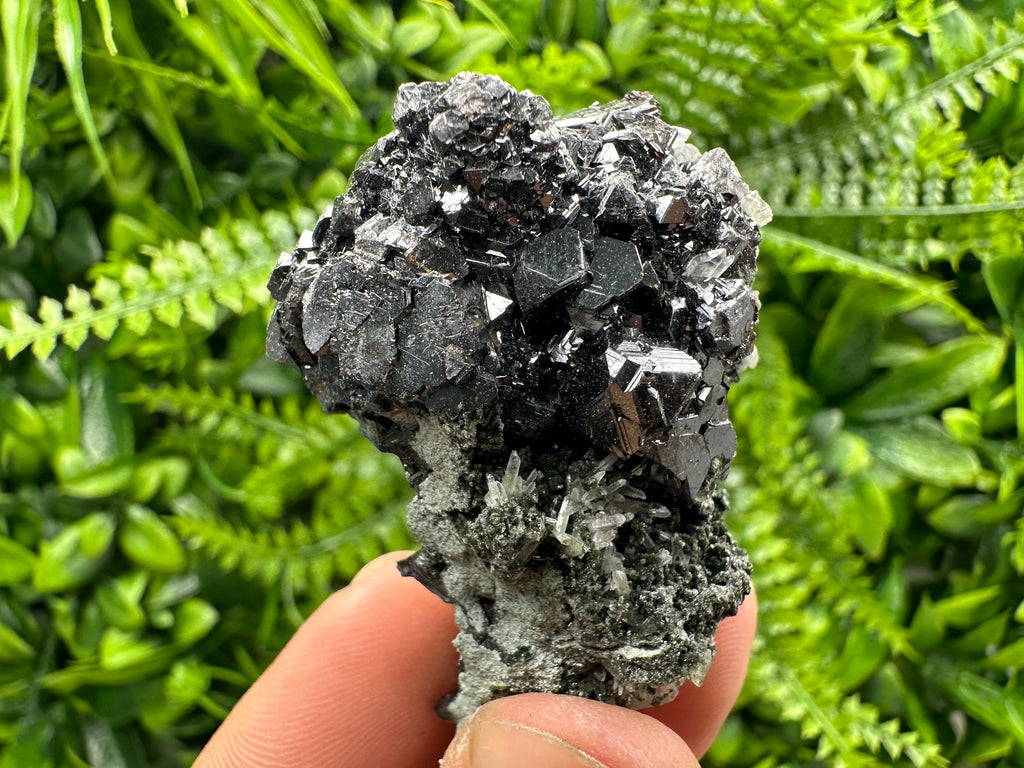 Sphalerite on Quartz: Natural Mineral Specimen, Bulgaria