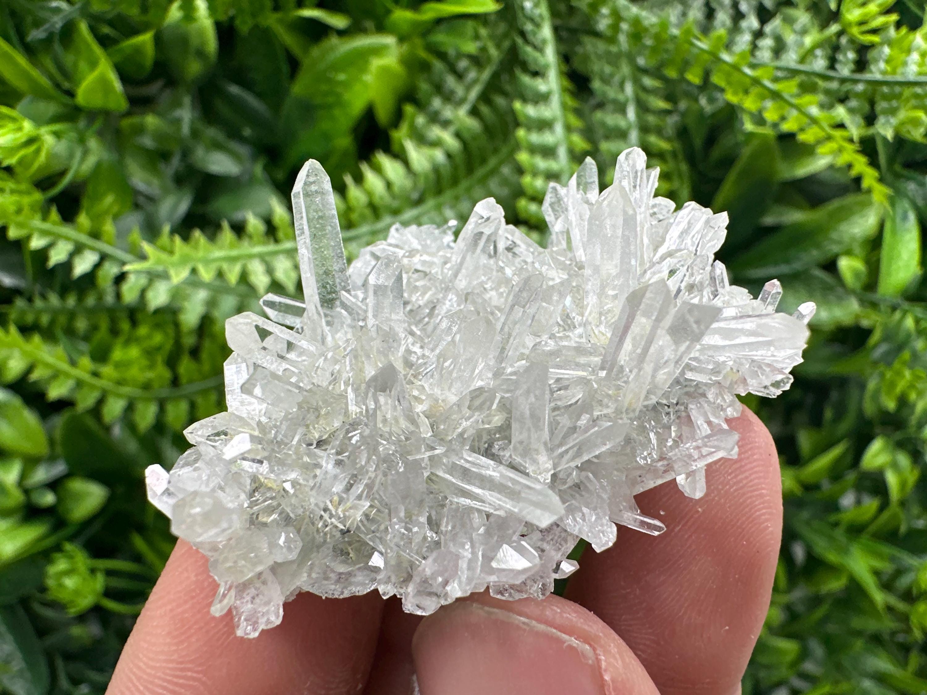 Transparent Quartz Cluster, Borieva Mine Mineral Specimen, Home Decor