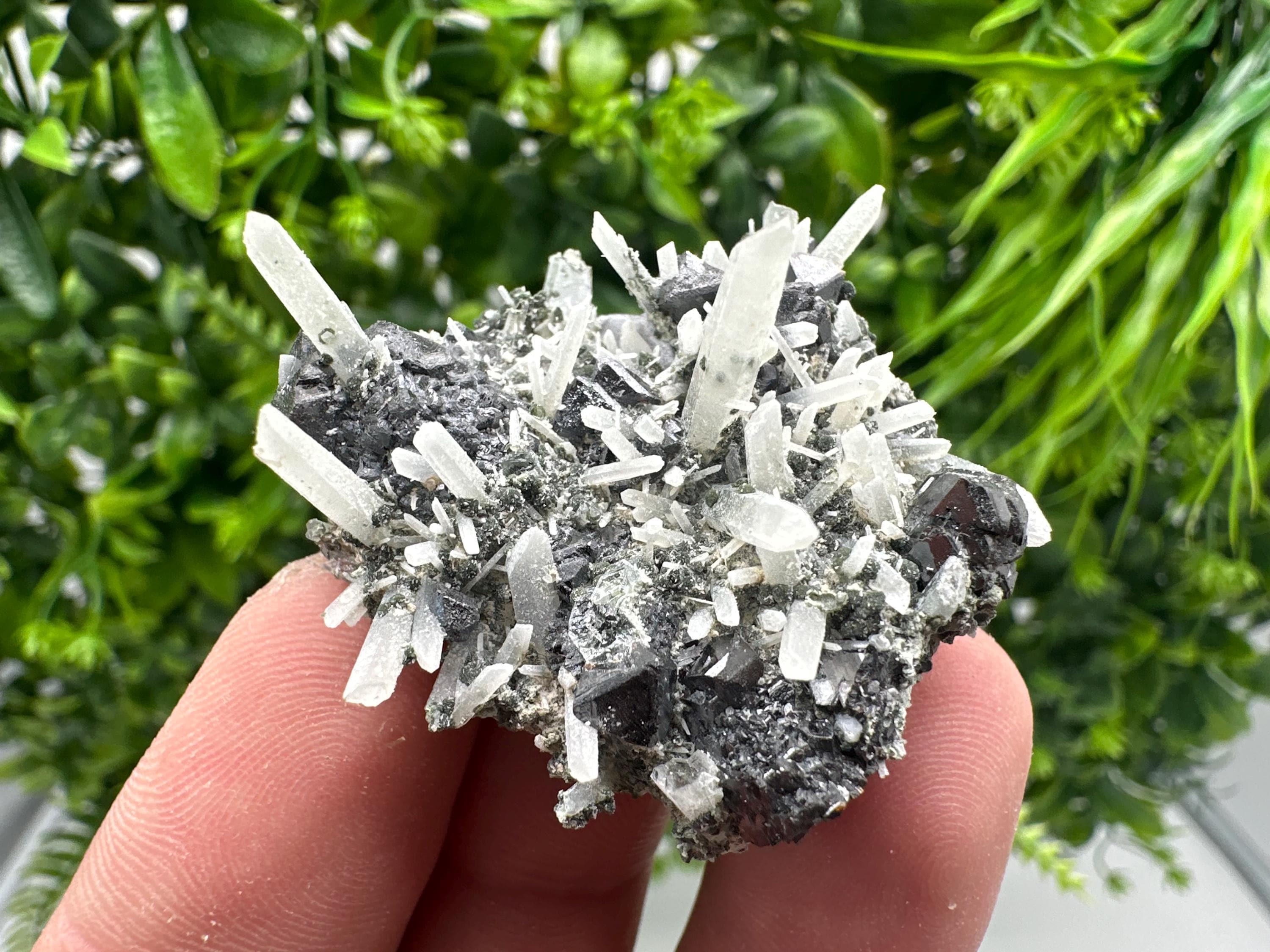 Wonderful Sphalerite on Quartz,From Borieva mine,Bulgaria,natural mineral,collection crystal,home decor stone,rare cluster,gift,souvenir