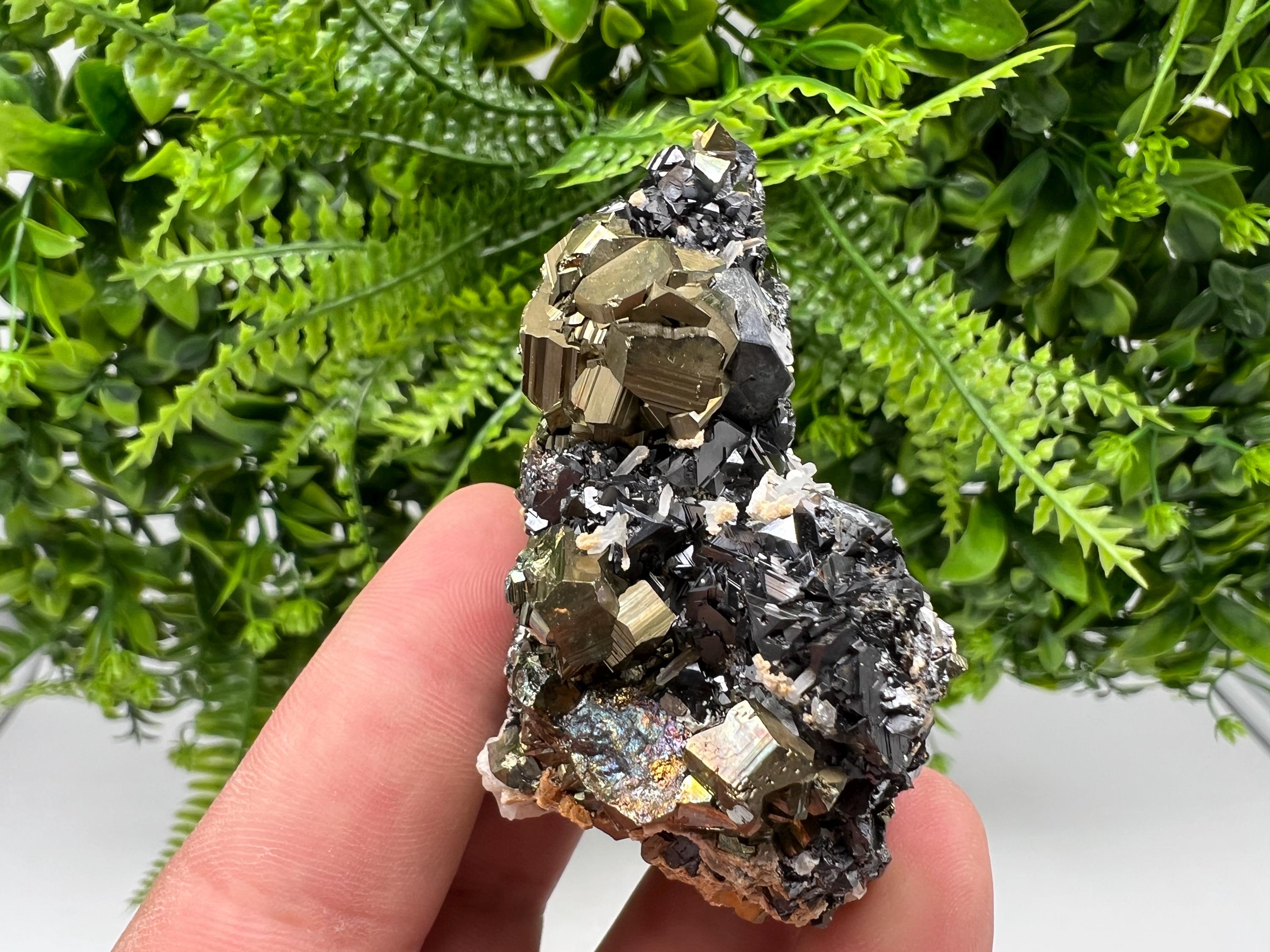 Rainbow Pyrite Siderite Mineral Specimen: Madan Bulgaria Collectible