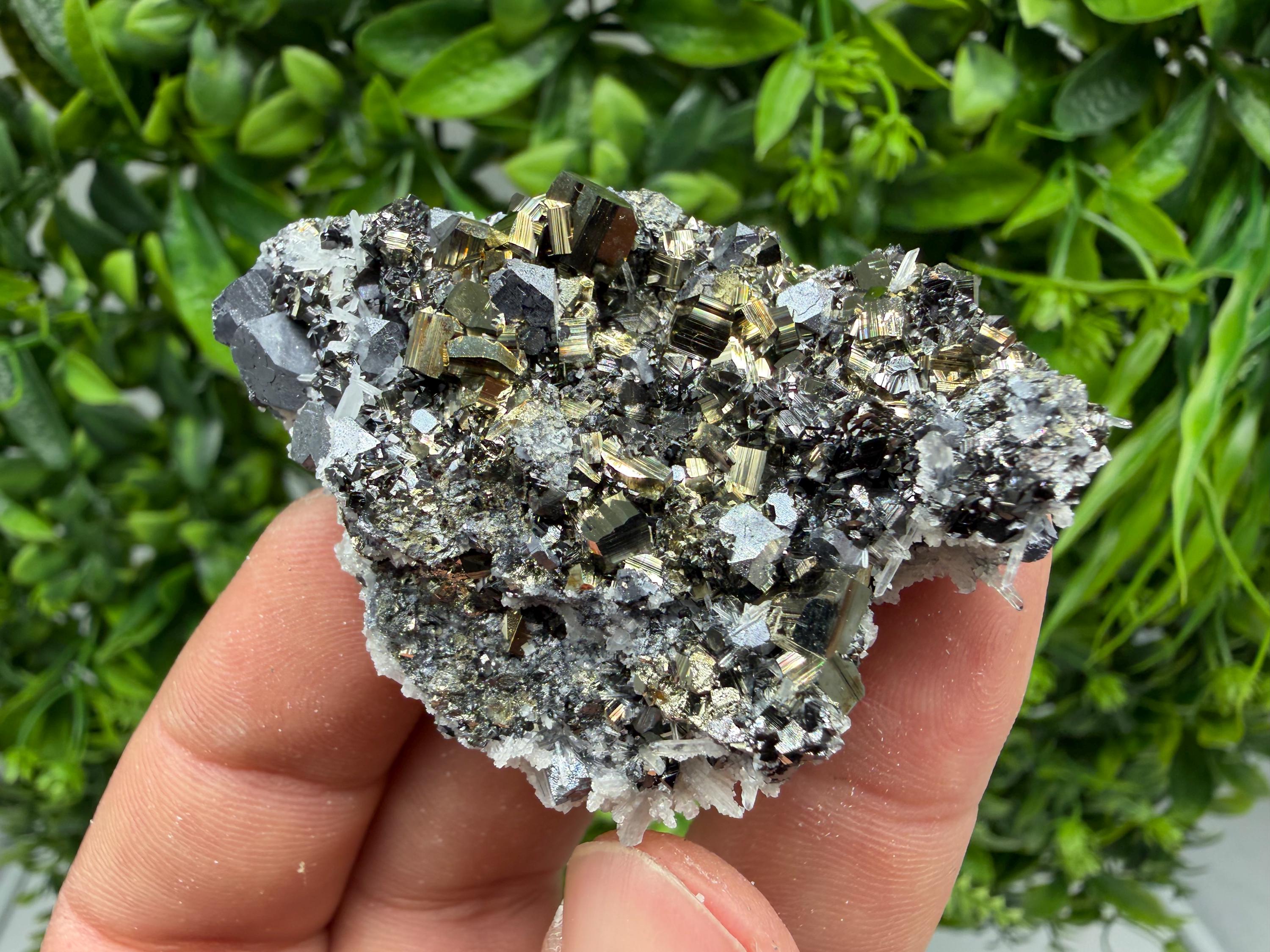 Pyrite Sphalerite Quartz  Mineral Specimen, Krushev dol Mine