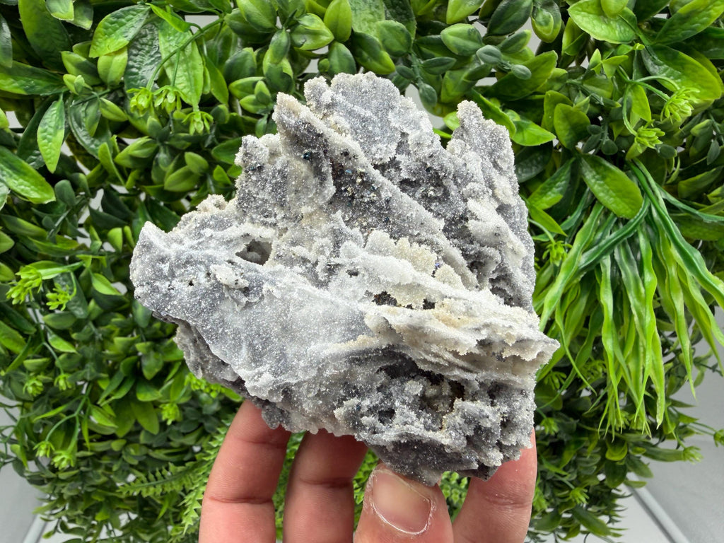 Chalcedony Quartz Cluster with Chlorite - Bulgaria Mineral Specimen