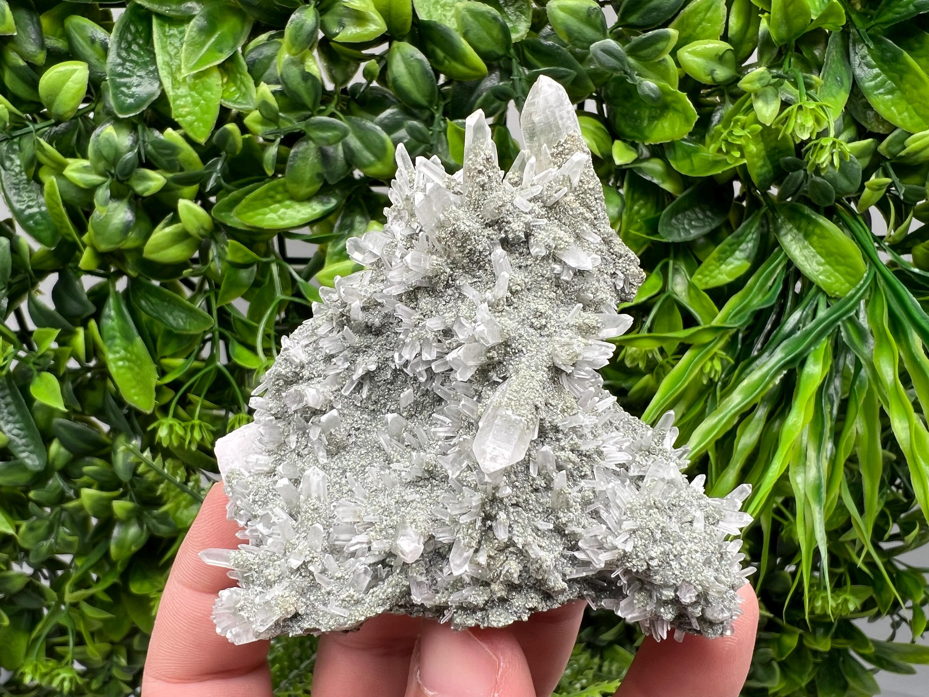 Green Quartz Specimen: Chlorite and Sphalerite Inclusions, Madan Bulgaria