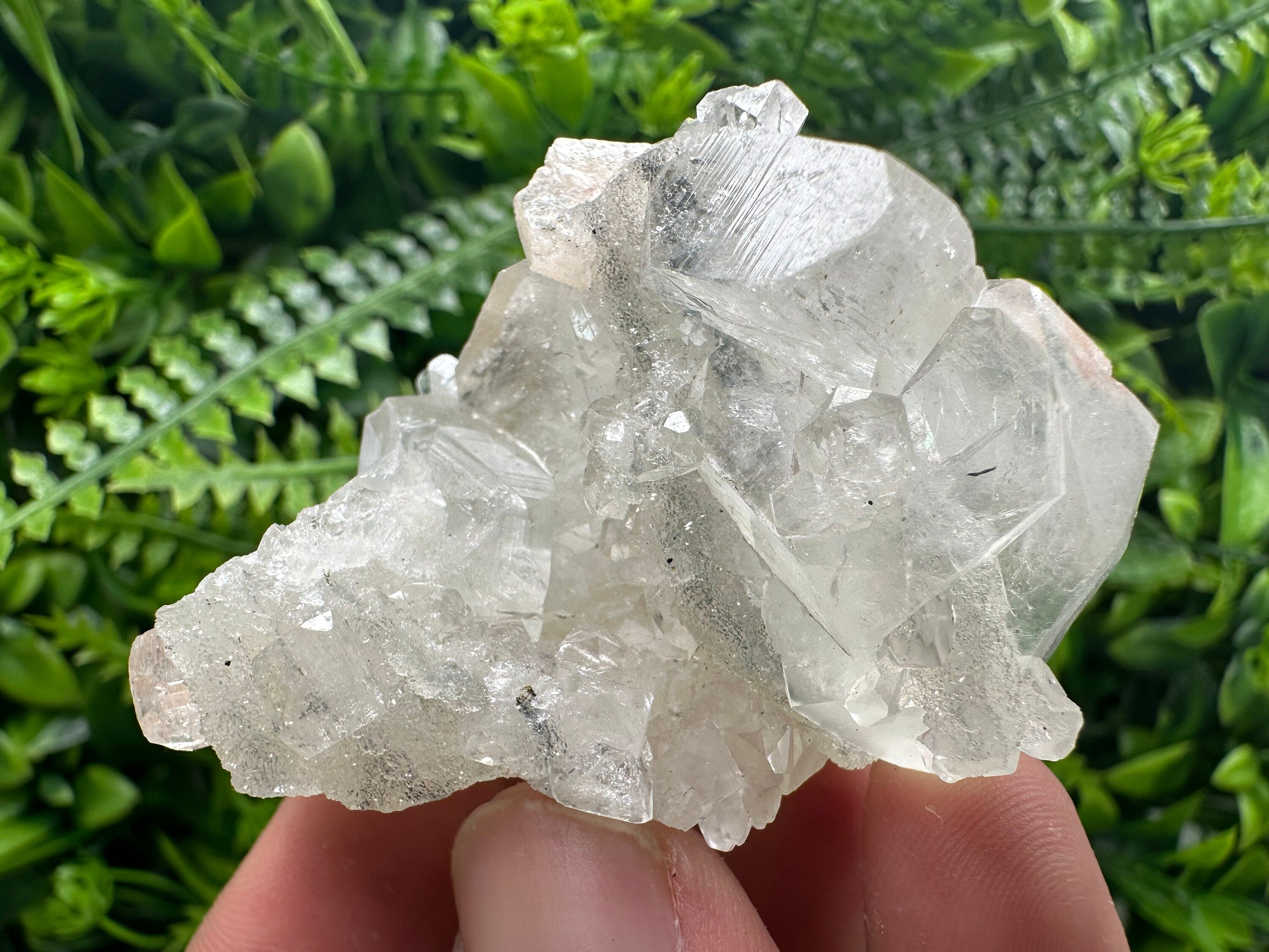 Apophyllite Stilbite on Chalcedony, India Mineral Specimen