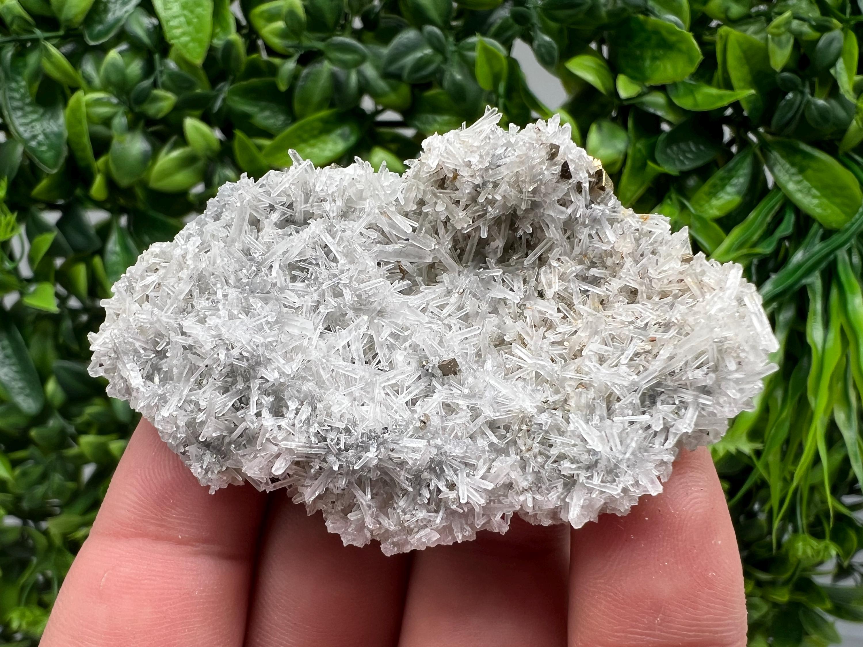 Rainbow Pyrite on Quartz with Oxide, Natural Crystal Souvenir, Borieva Bulgaria