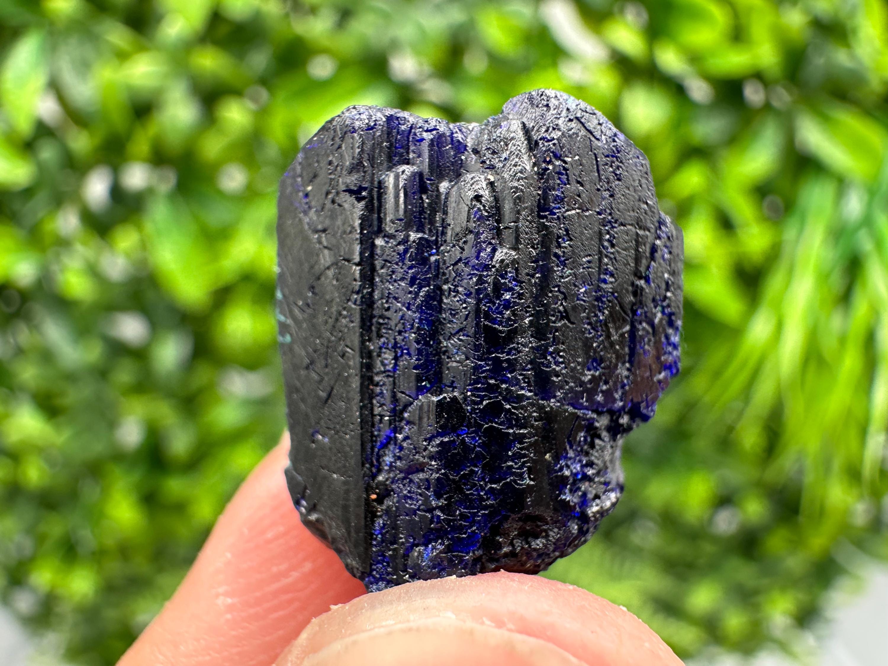 Crystallized Azurite-Kerrouchen,Morocco-Blue Azurite Specimen-High Quality Blue Azurite-Azurite Mineral Specimen, gemmy,lustrous of Azurite
