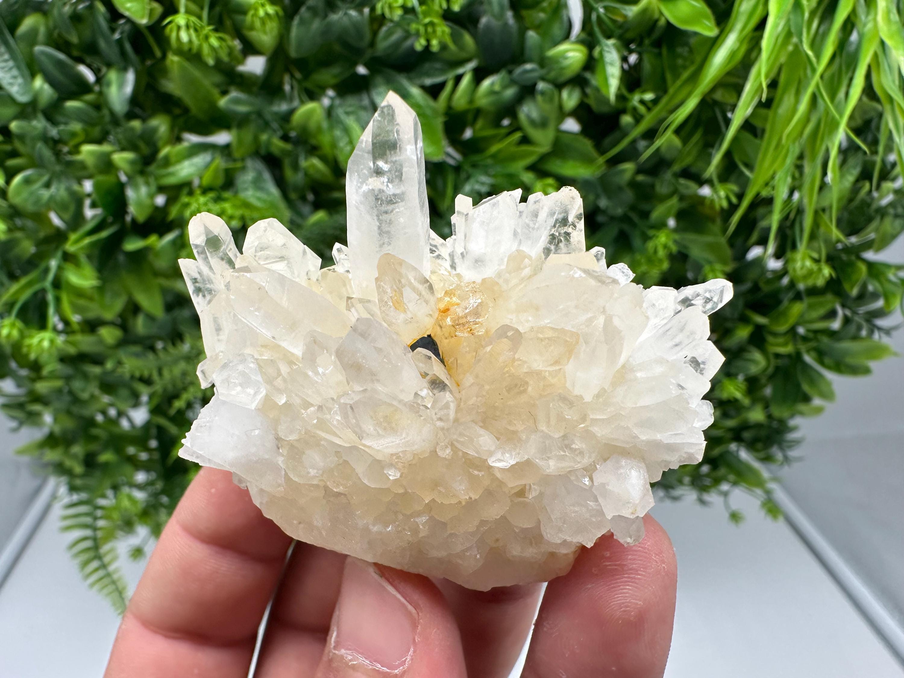 Quartz Limonite Mineral Specimen, Iron Oxide Stone Decor