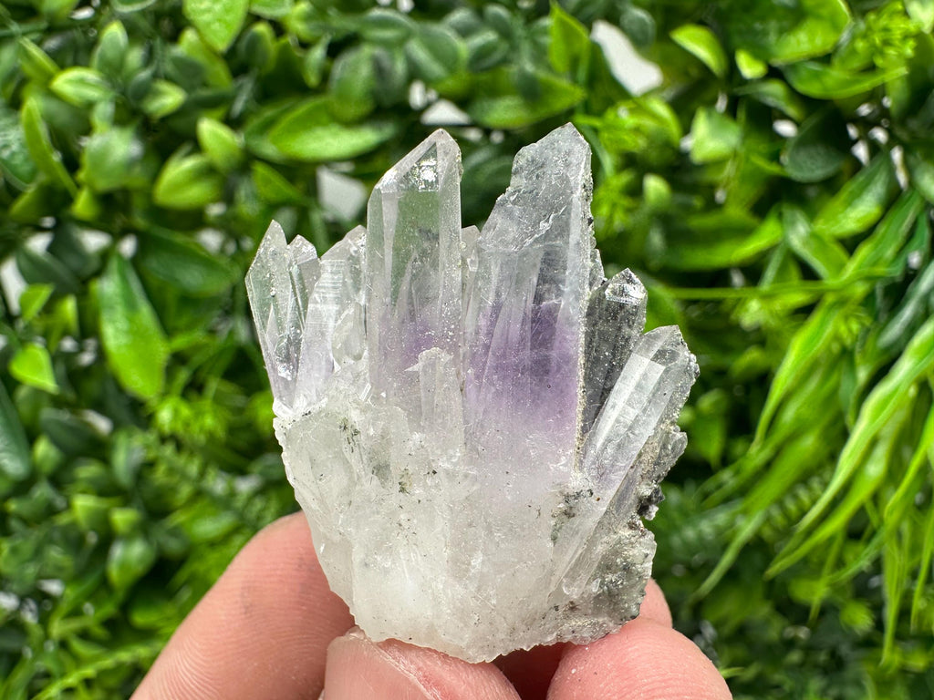 Amethyst Phantom Quartz with Chalcedony and Chlorite Inclusions