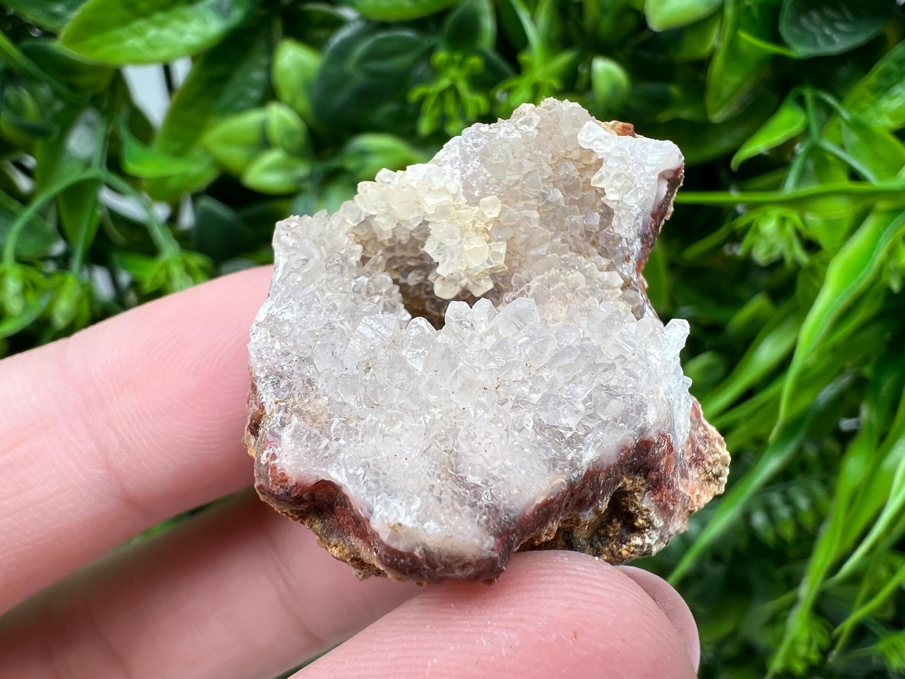 Moroccan Red Chalcedony Crystal Specimen: Rare Mineral Gift