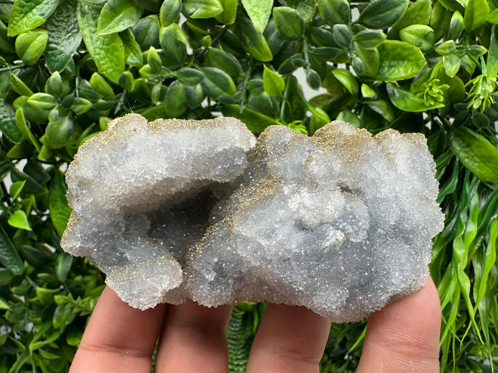Blue Chalcedony Quartz with Chlorite Inclusions: Krushev Dol Mine Crystal