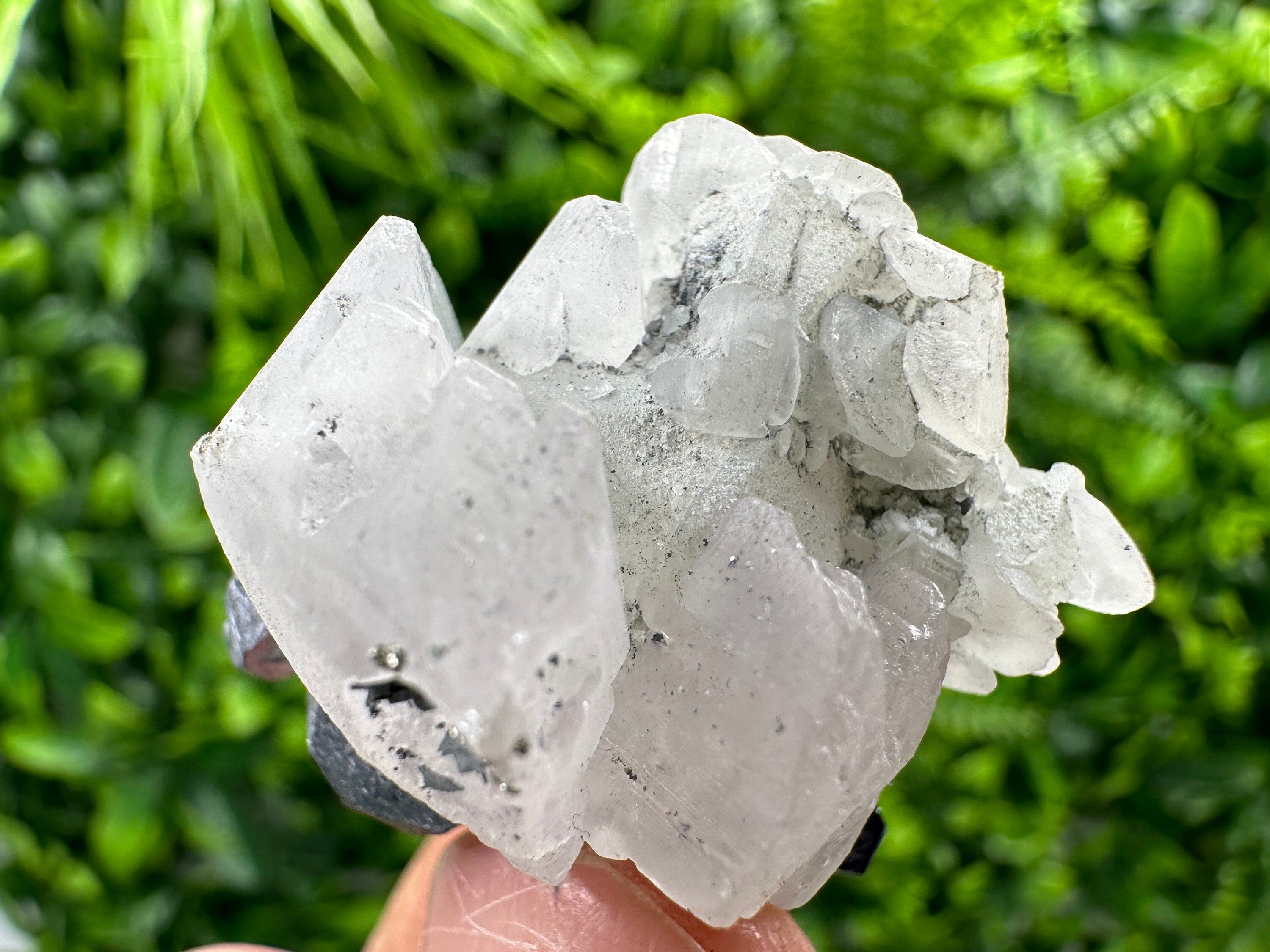 Shiny Galena on Calcite, Borieva Mine Mineral Specimen