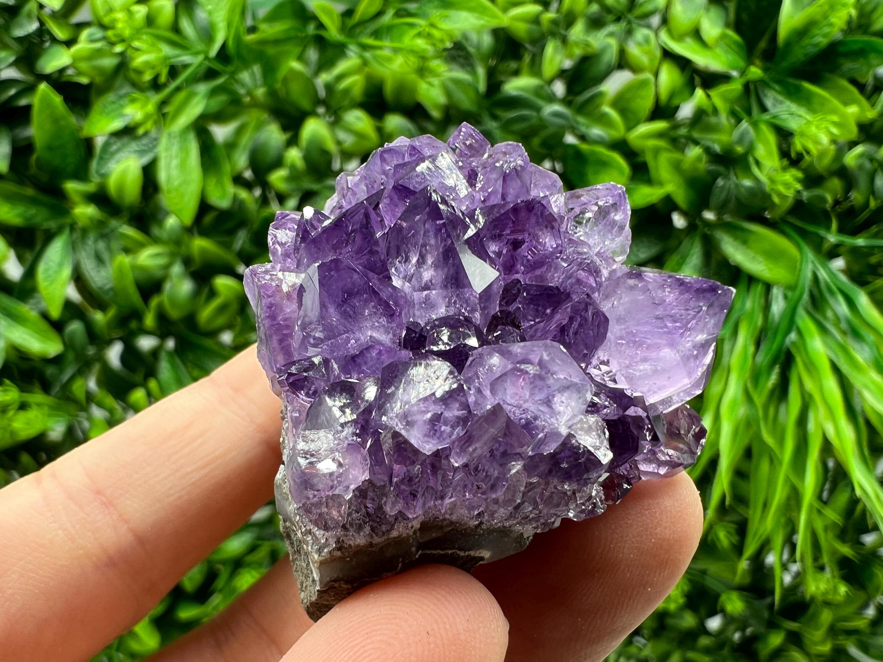 Uruguay Amethyst Cluster, Natural Purple Crystal, Home Decor