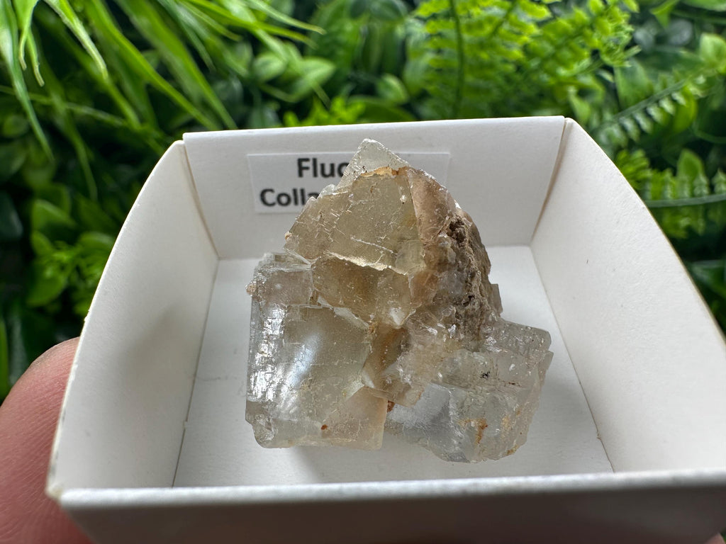 Green Fluorite Cube: Raw Meditation Stone, Vintage Crystal