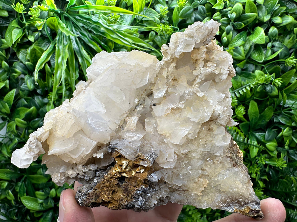 Calcite with Iron Oxide: Natural Mineral Specimen, Bulgaria