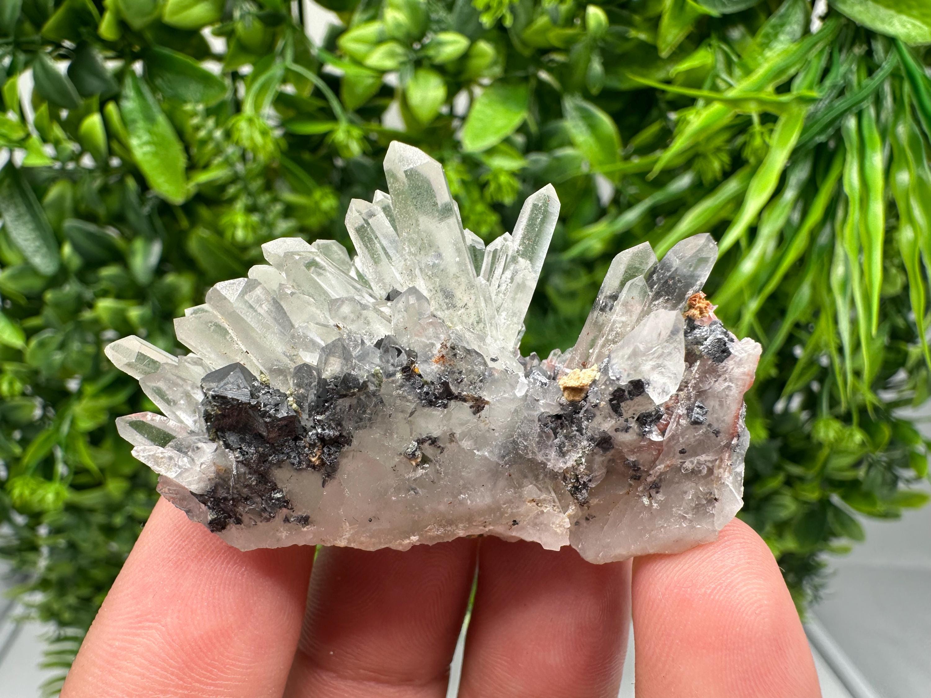 Stunning Quartz whit Sphalerite,Hematite,Iron oxide from 9th September mine,natural,collectible mineral specimen,home decor stone,gift,cryst
