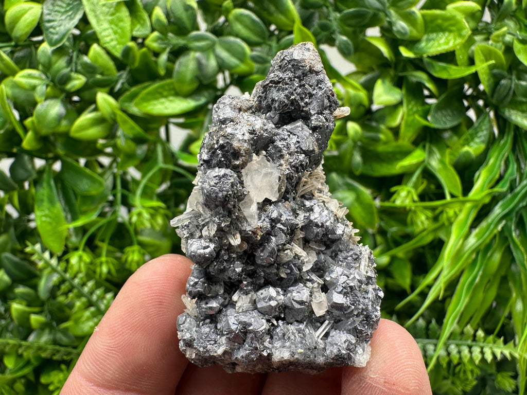 Galena with Quartz and Calcite, Borieva Mine Mineral Specimen