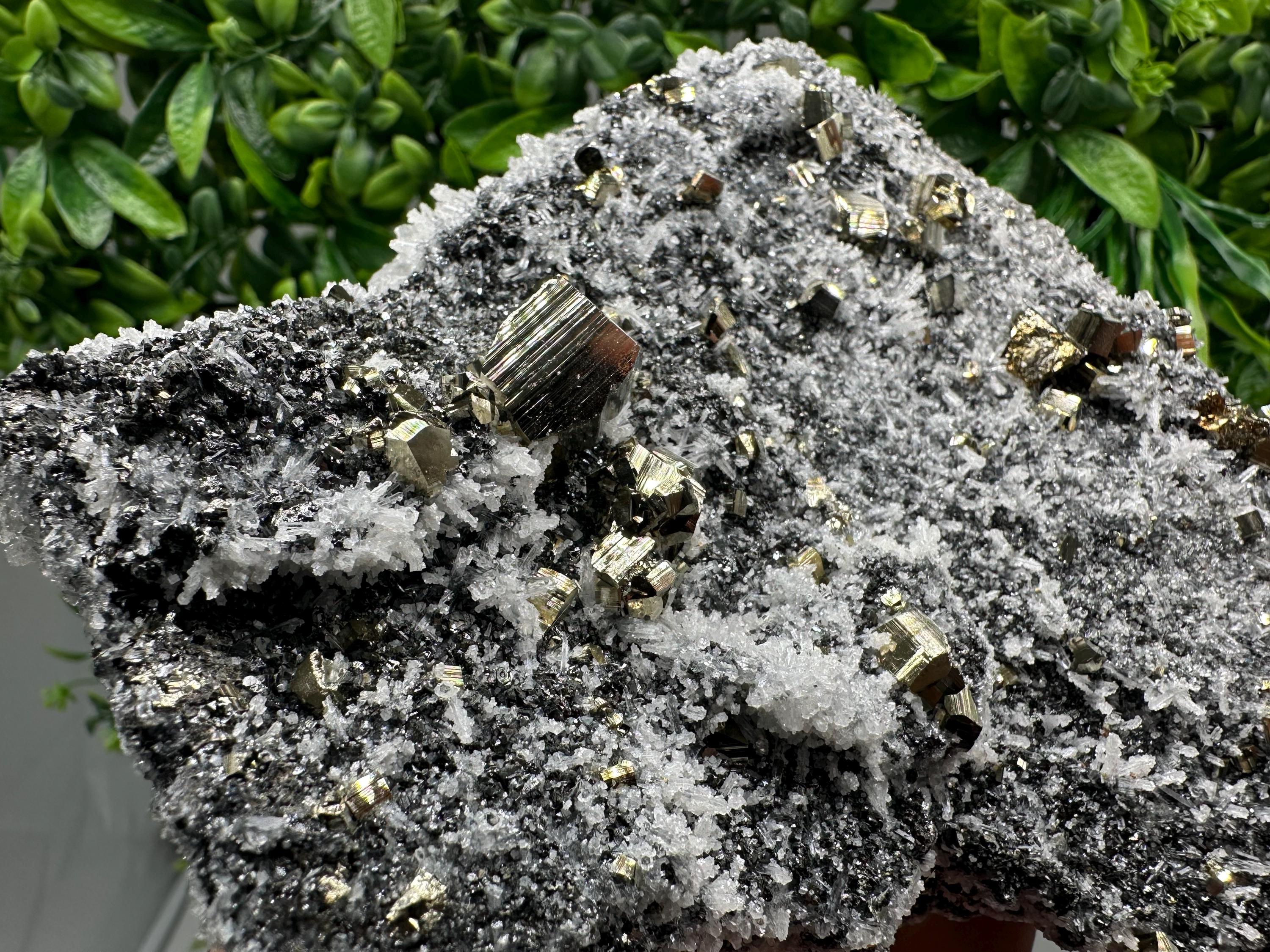 Pyrite Sphalerite Quartz Calcite Mineral Specimen, Krushev dol Mine