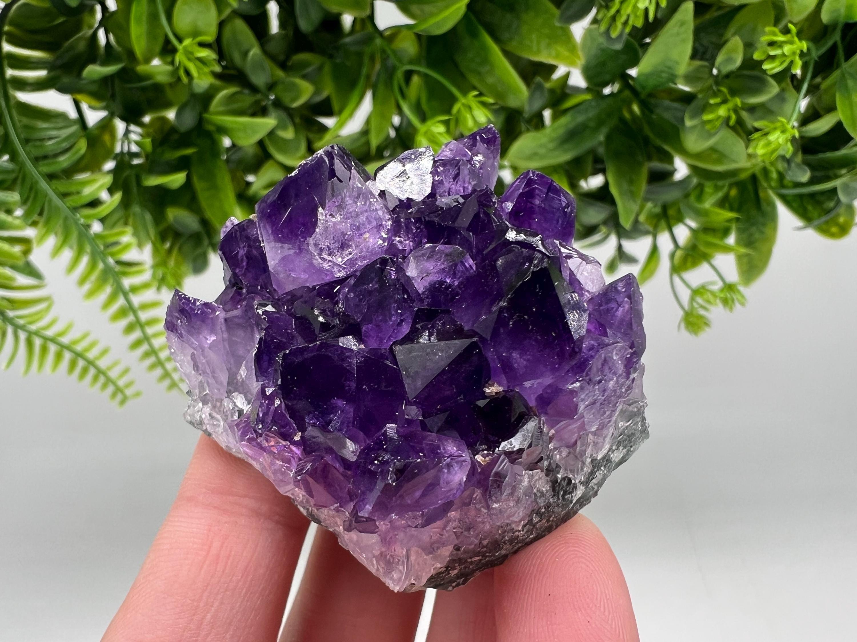 Uruguay Amethyst Crystal: Purple Quartz Home Decor, Energy Stone