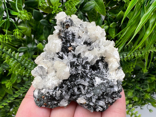 Calcite on Quartz Specimen: Borieva Mine, Bulgaria