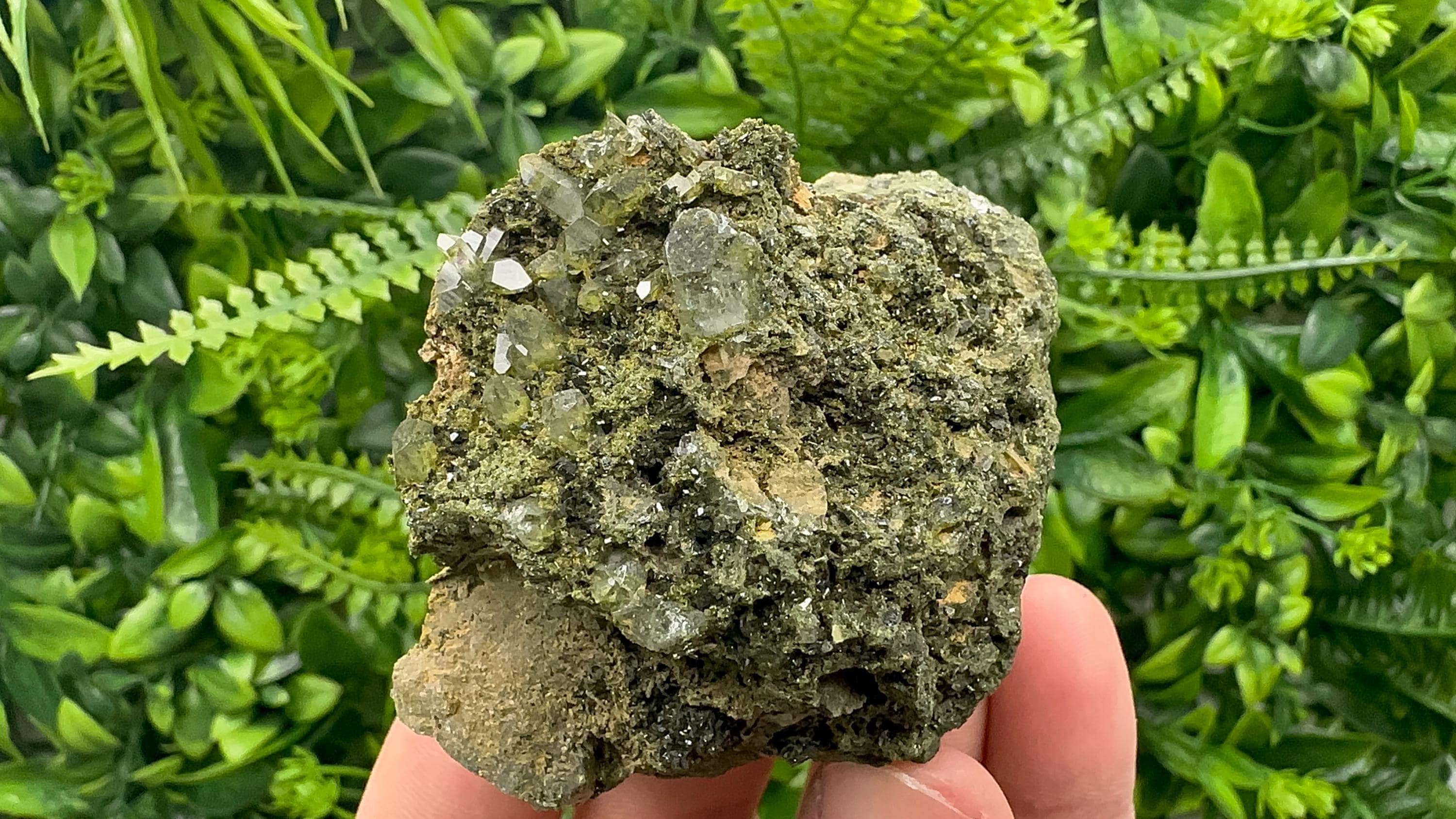 Rainbow Epidote with Quartz, Hakkari Turkey Mineral Specimen
