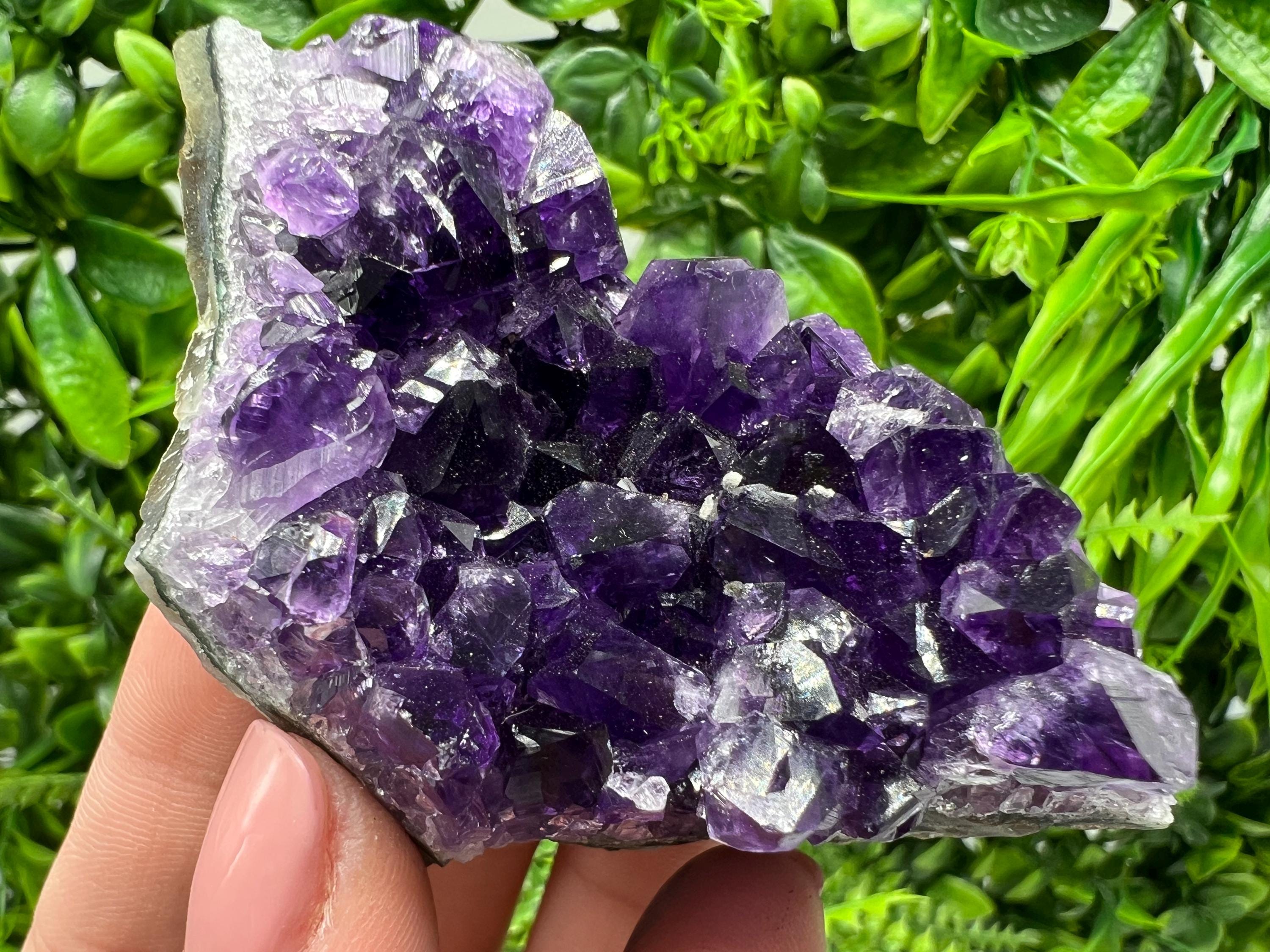 Uruguay Amethyst Crystal: Purple Quartz Home Decor, Energy Stone
