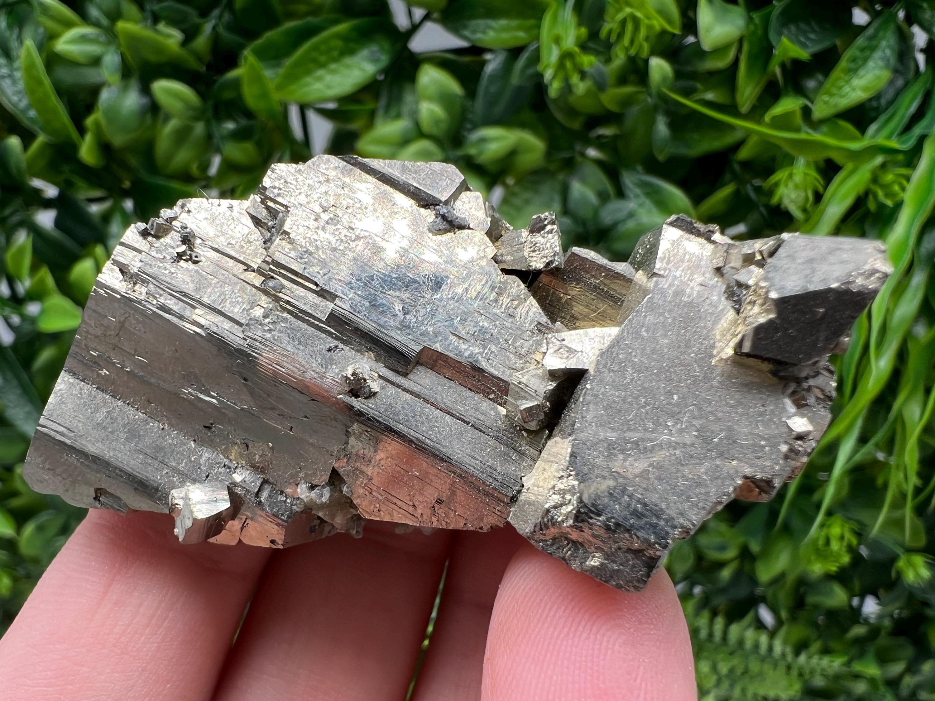 Rare crystallisation Pyrite,Borieva mine,Bulgaria,floating Pyrite,golden Pyrite,Pyrite cluster,mini Collection specimen,Rainbow Pyrite