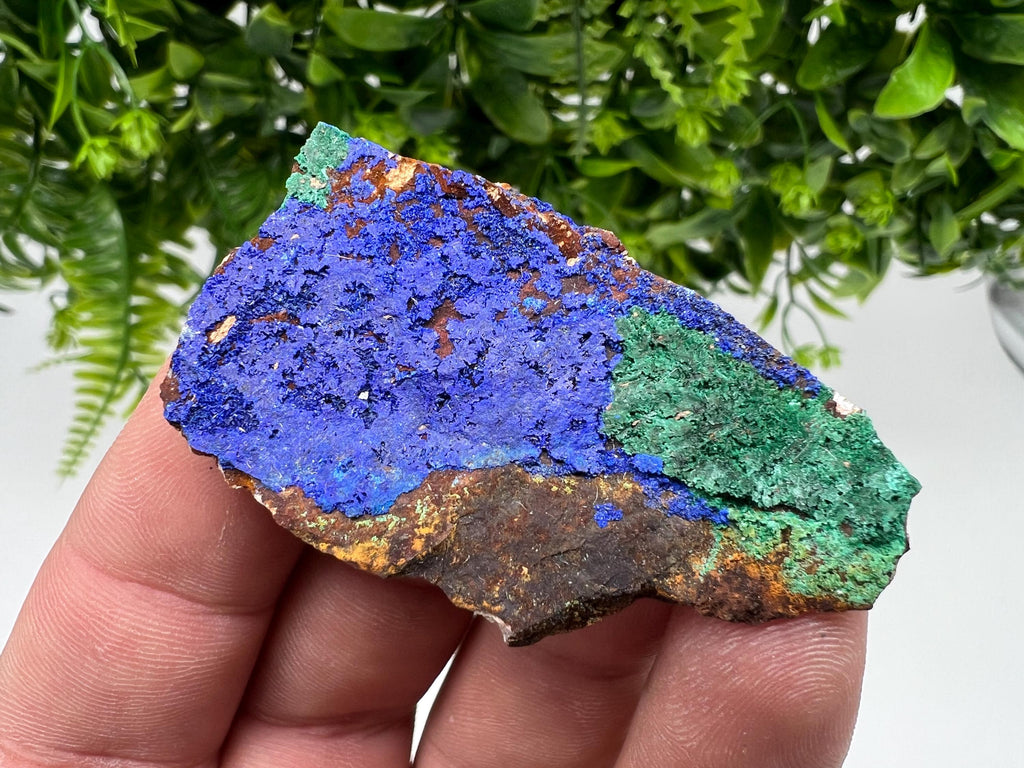 Moroccan Azurite Malachite Specimen, Blue Green Crystal Mineral